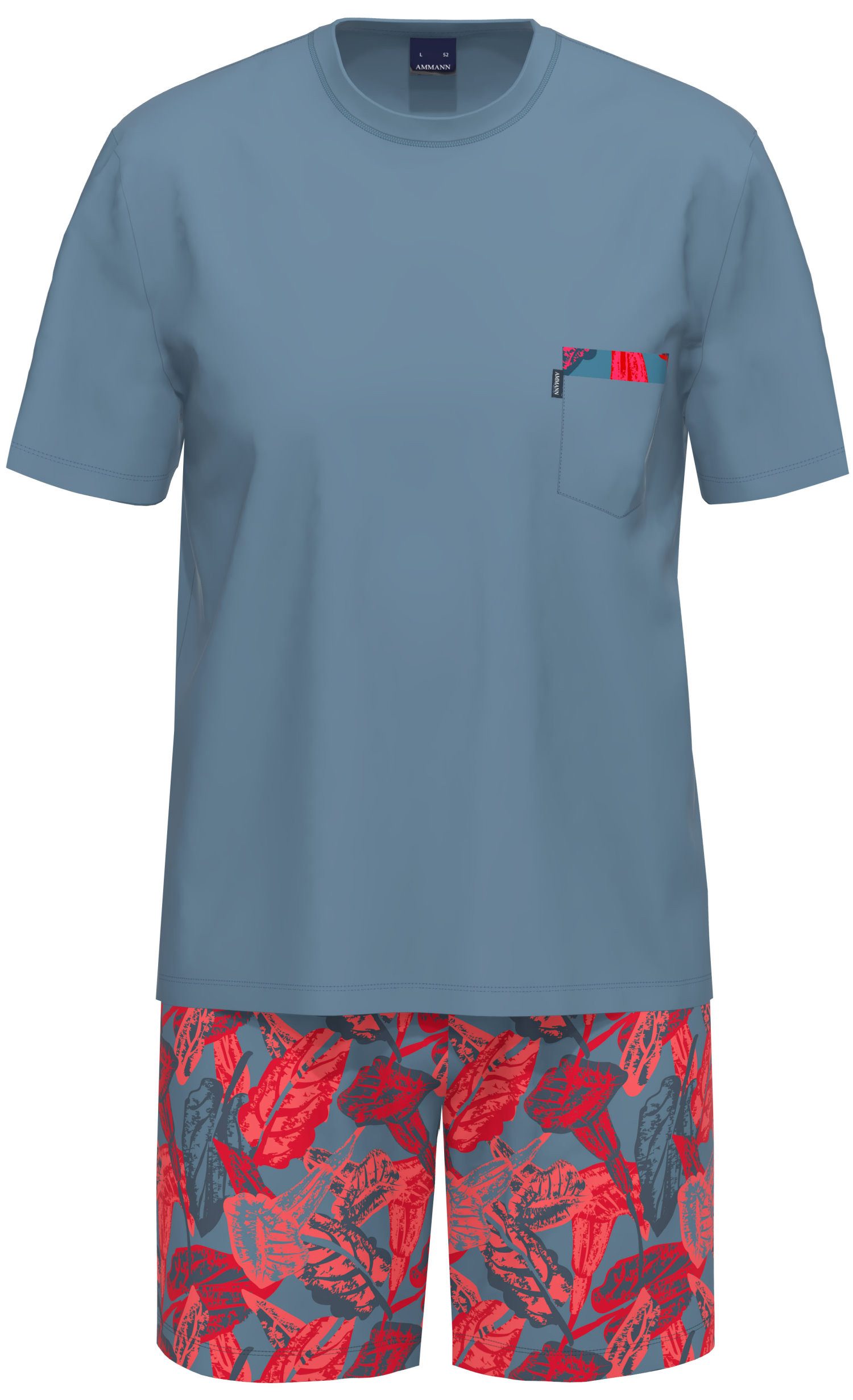 Ammann Shorty Herren Schlafanzug kurz (2 tlg) Baumwolle