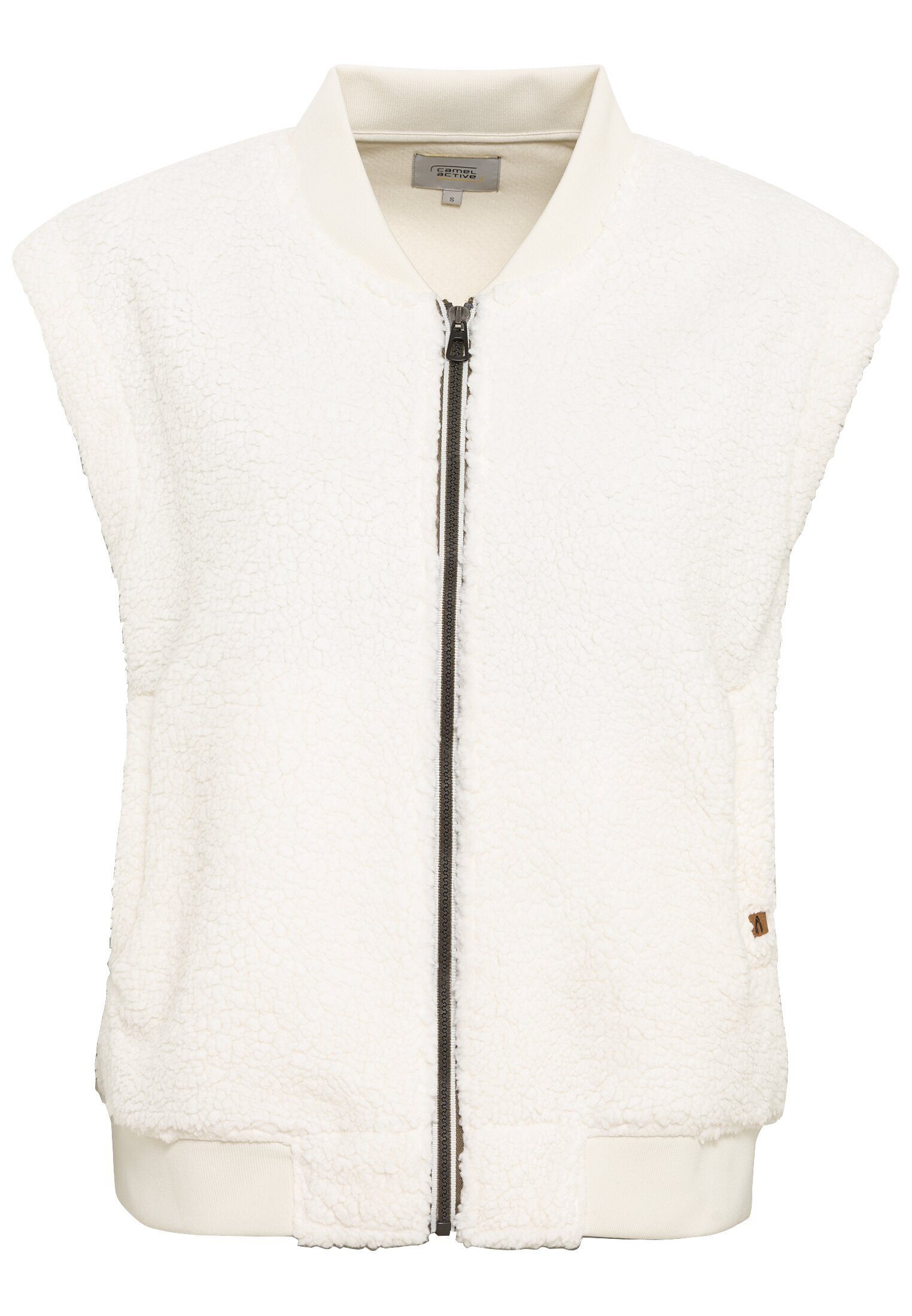 camel active Fleeceweste mit Strickbündchen ärmellos