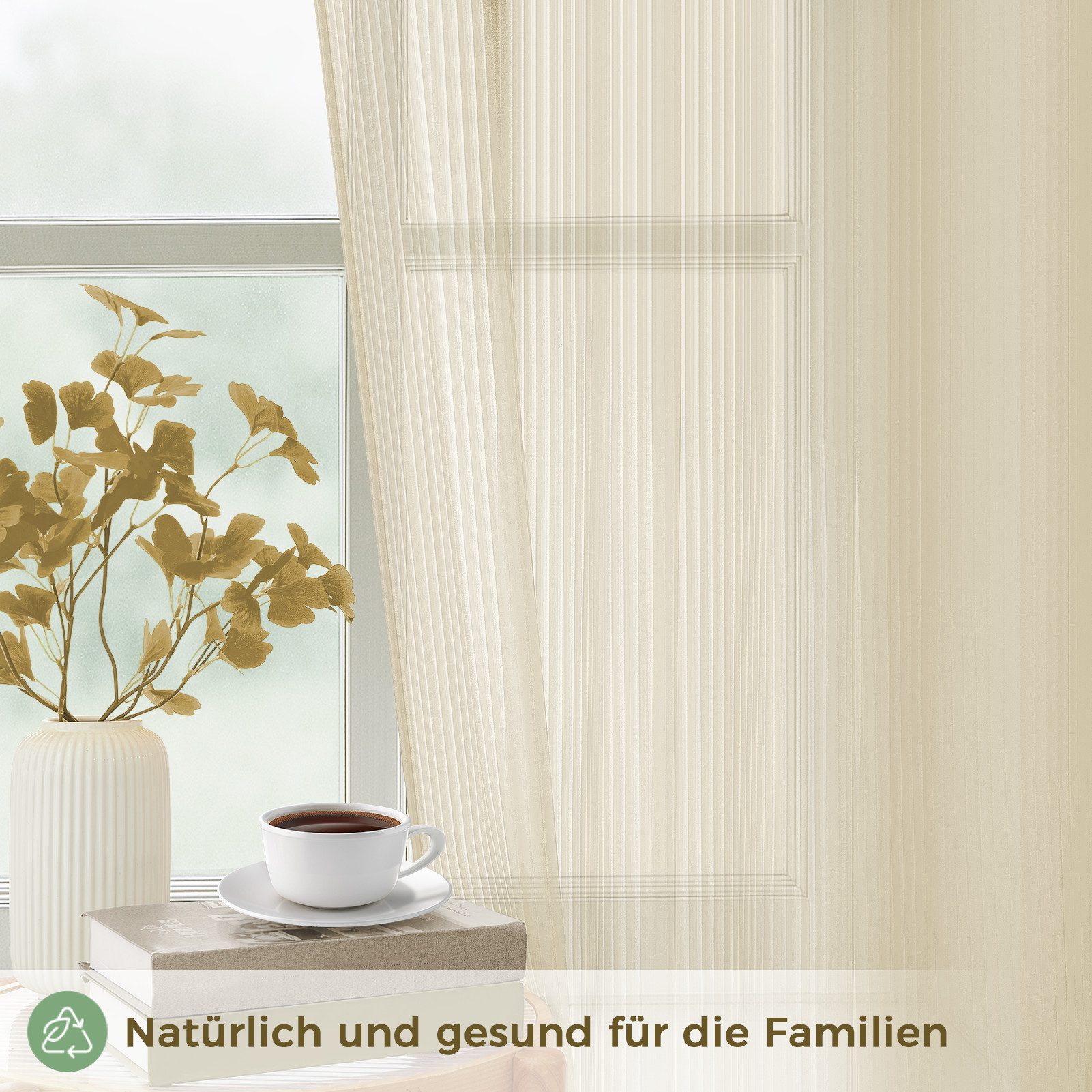 Topfinel Gardine mit ösen gardinen wohnzimmer modern transparent weiß oder beige (2 St), Ösen, transparent, kurze gardinen transparent mit ösen vorhänge lichtdurchlässig
