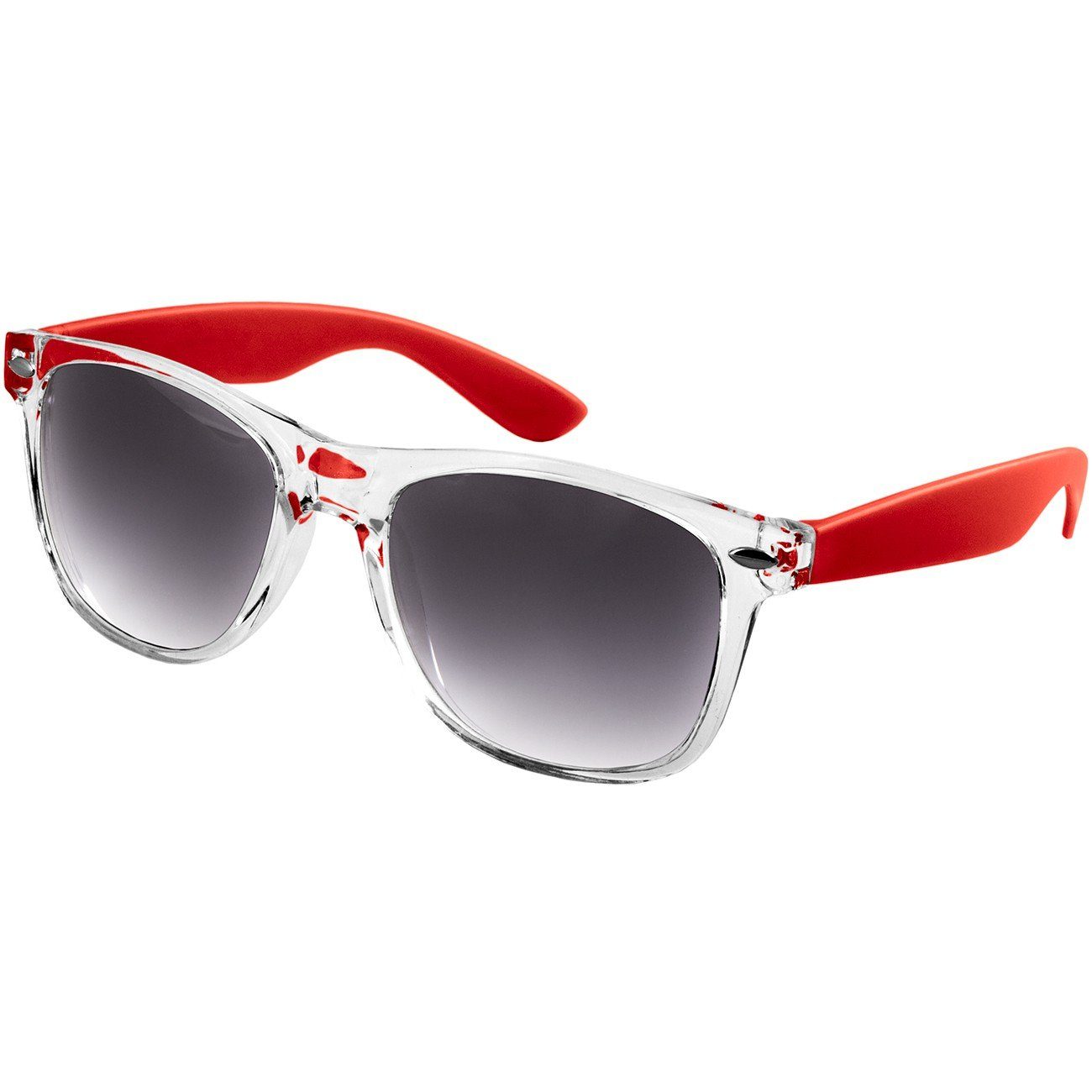 Caspar Sonnenbrille SG017 Damen RETRO Designbrille rot / schwarz getönt