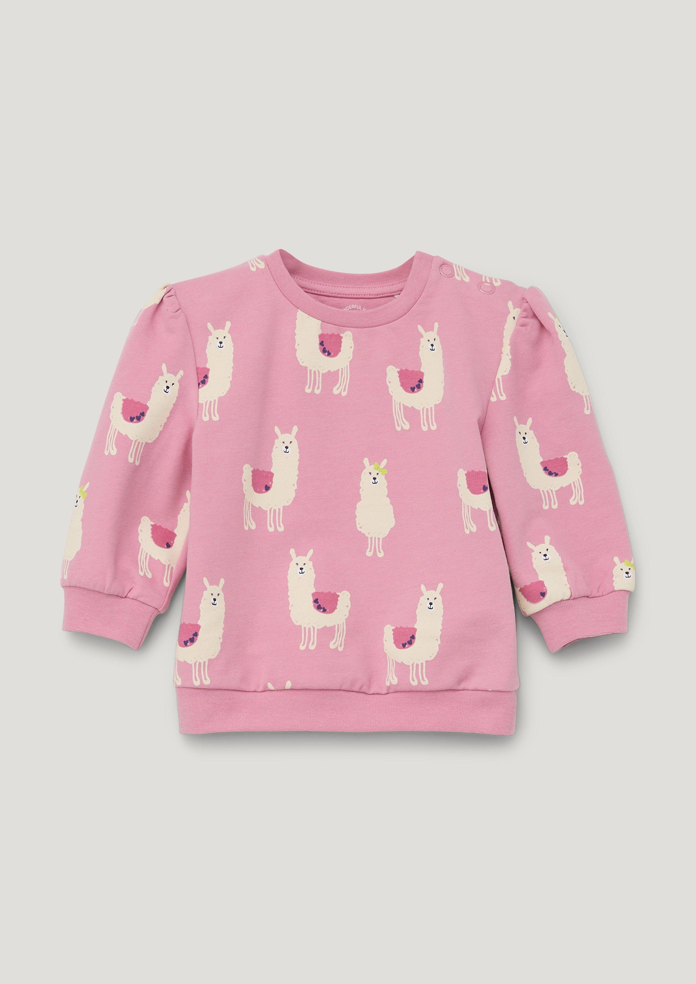 s.Oliver Sweatshirt Sweatshirt mit Alloverprint rosa