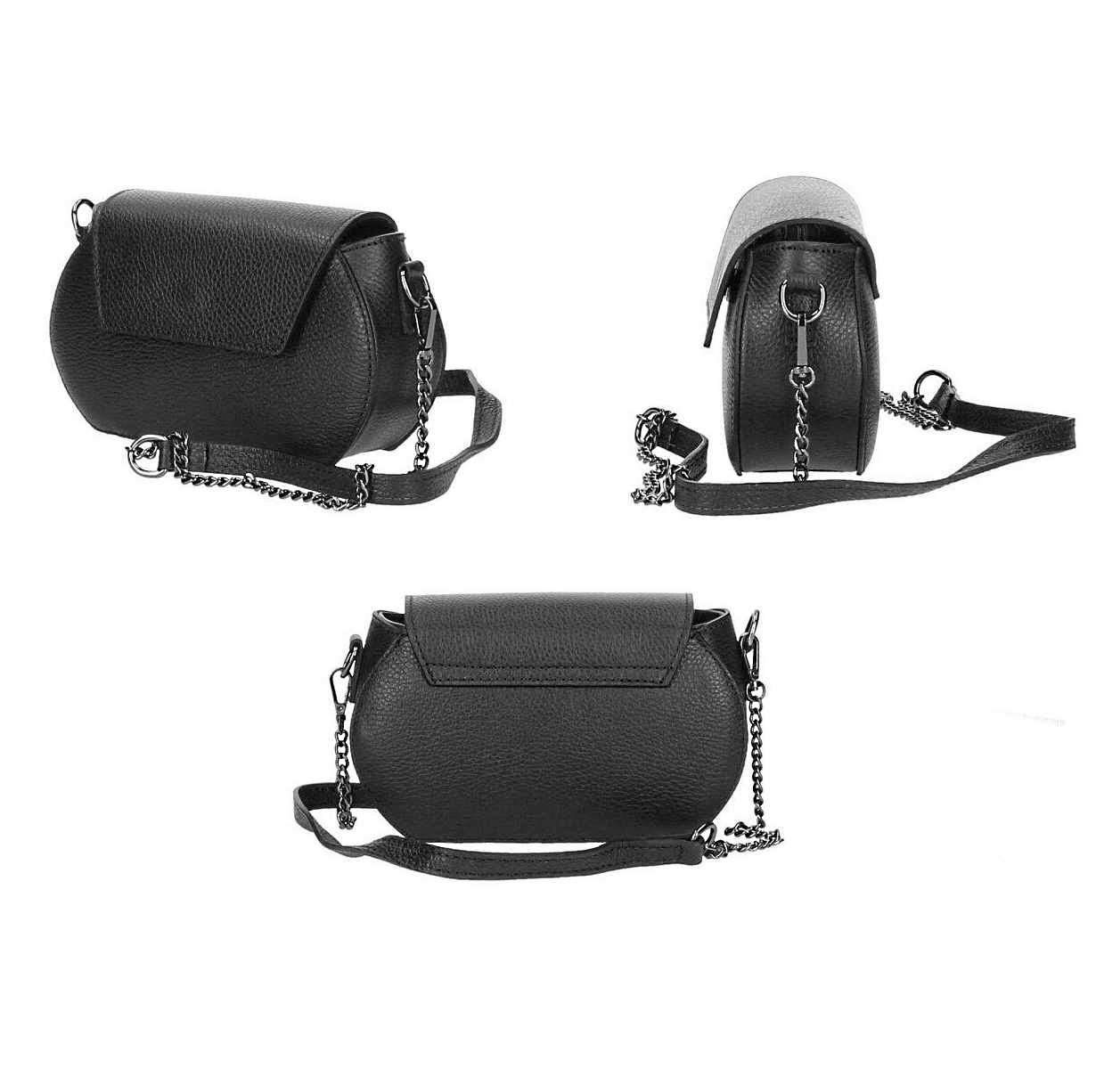 ITALYSHOP24 Schultertasche Made in Italy Damen Leder Tasche CrossOver, tragbar