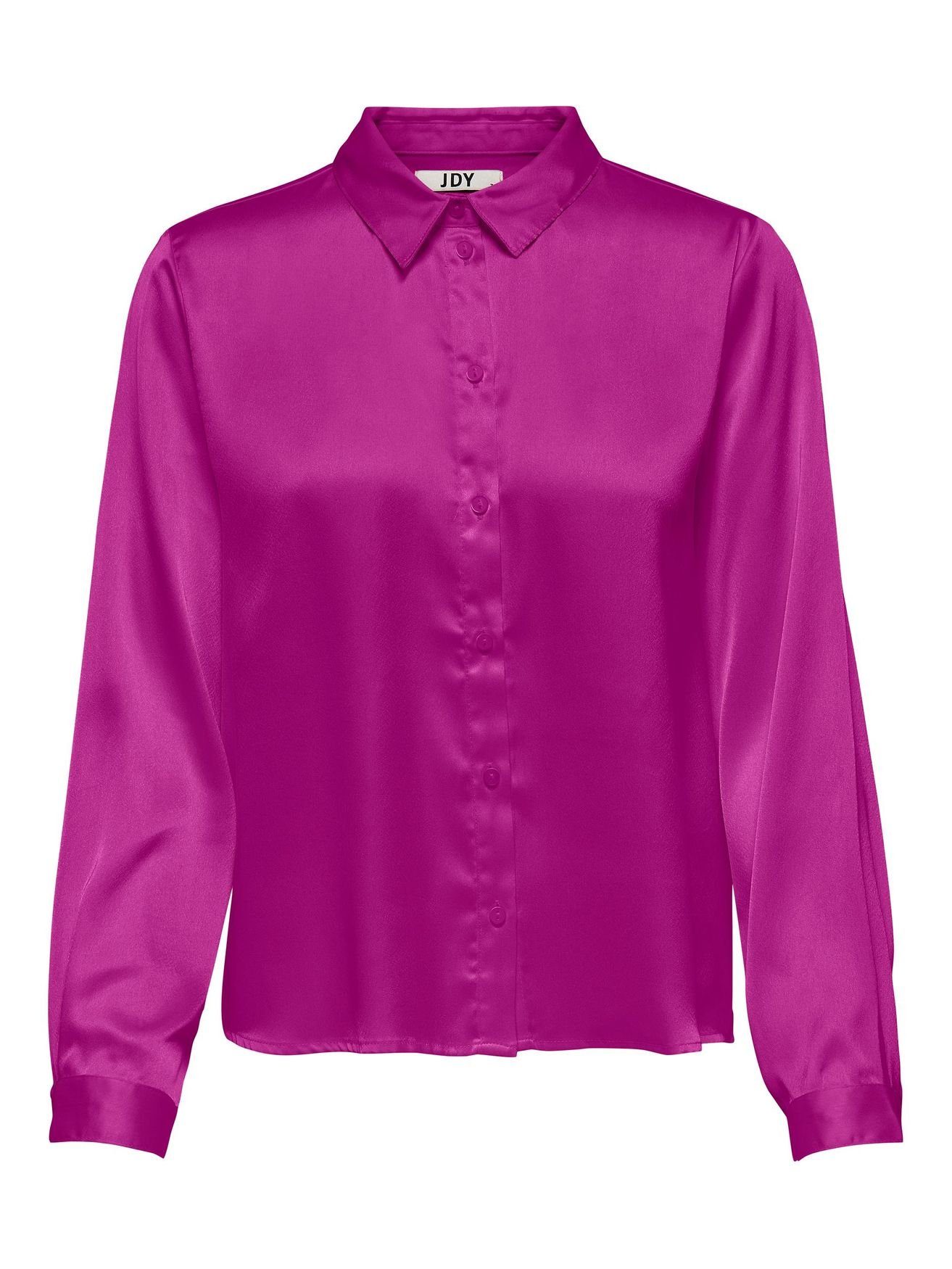 de JDYFIFI YONG Langarm JACQUELINE Blusenshirt Elegante 4470 Lila Hemd Business Satin Tunika Bluse in