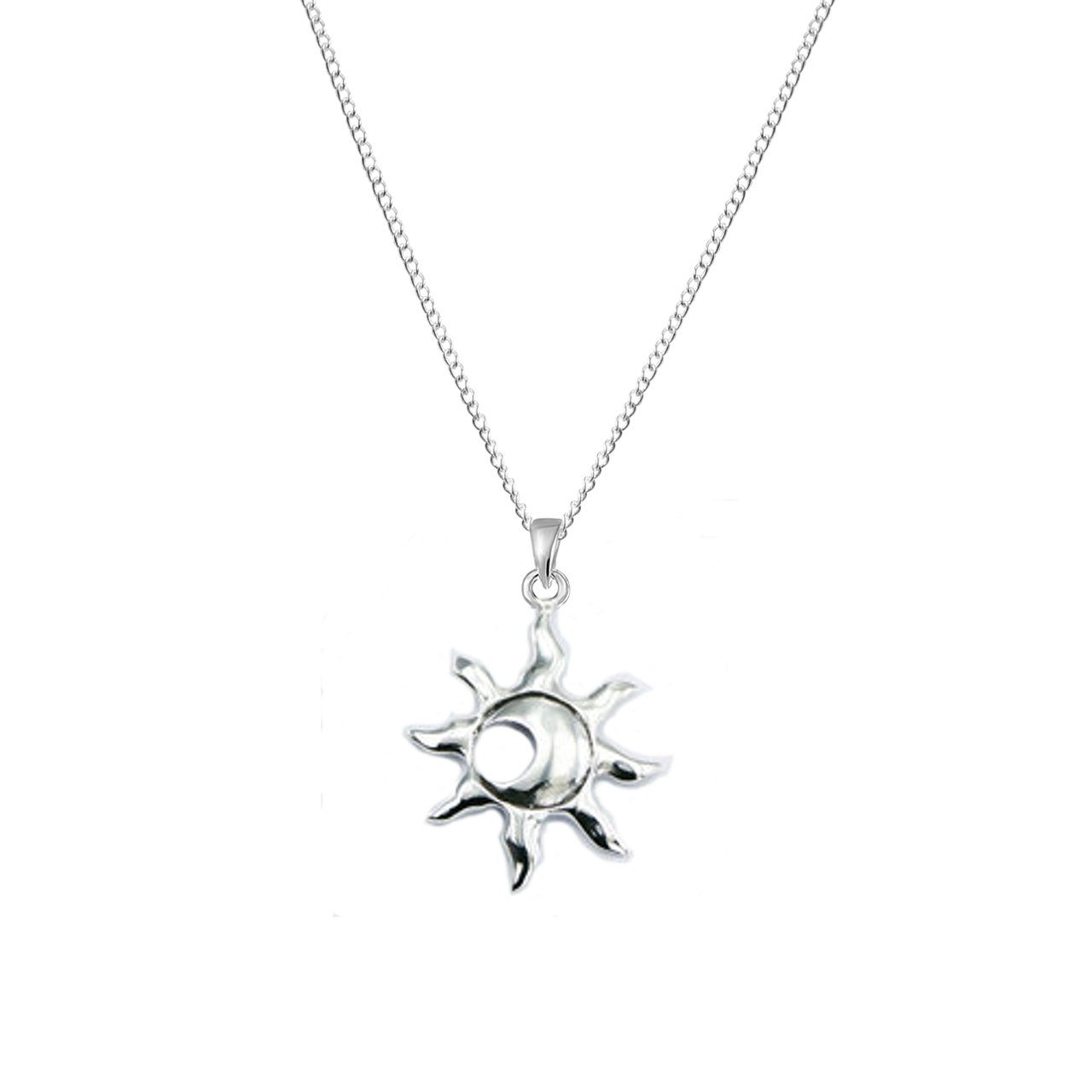 ALEXANDER YORK Kette und Anhänger Set SOLAR ECLIPSE, 2-tlg. (Kette mit Anhänger), 925 Sterling Silber