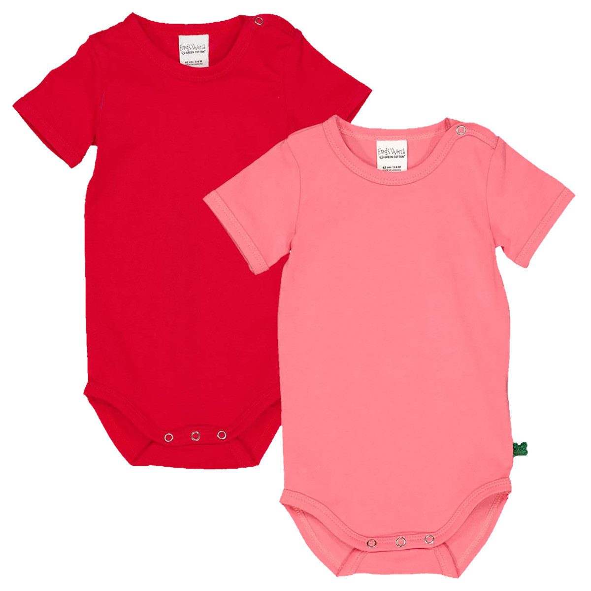 Fred's World by GREEN COTTON Kurzarmbody 1581023901 Mädchen (2-tlg) Babybody mit kurzen Ärmeln, Bodysuit, Babybody, Einteiler, Basic-Body