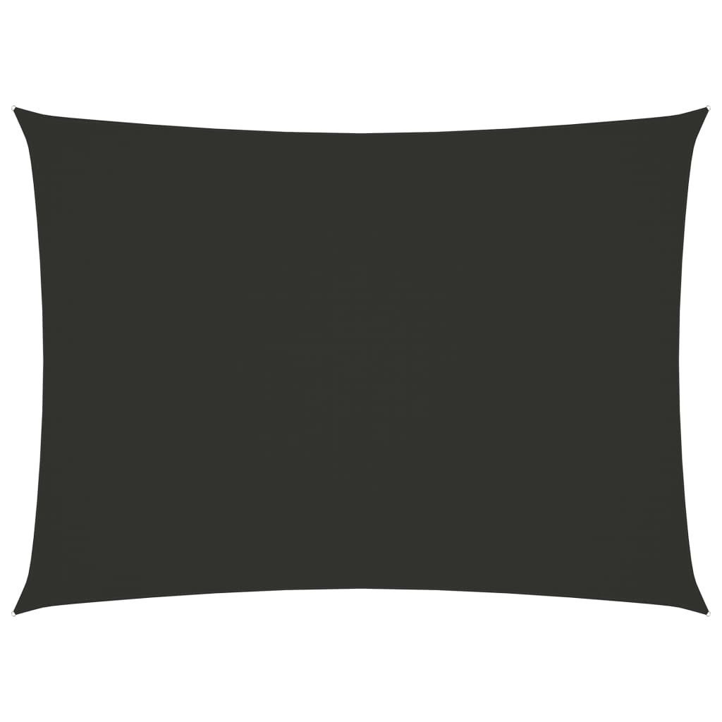Sonnensegel 25 x 45 m Sonnensegel Oxford-Gewebe Rechteckig 2,5x4,5 m Anthrazit Bes