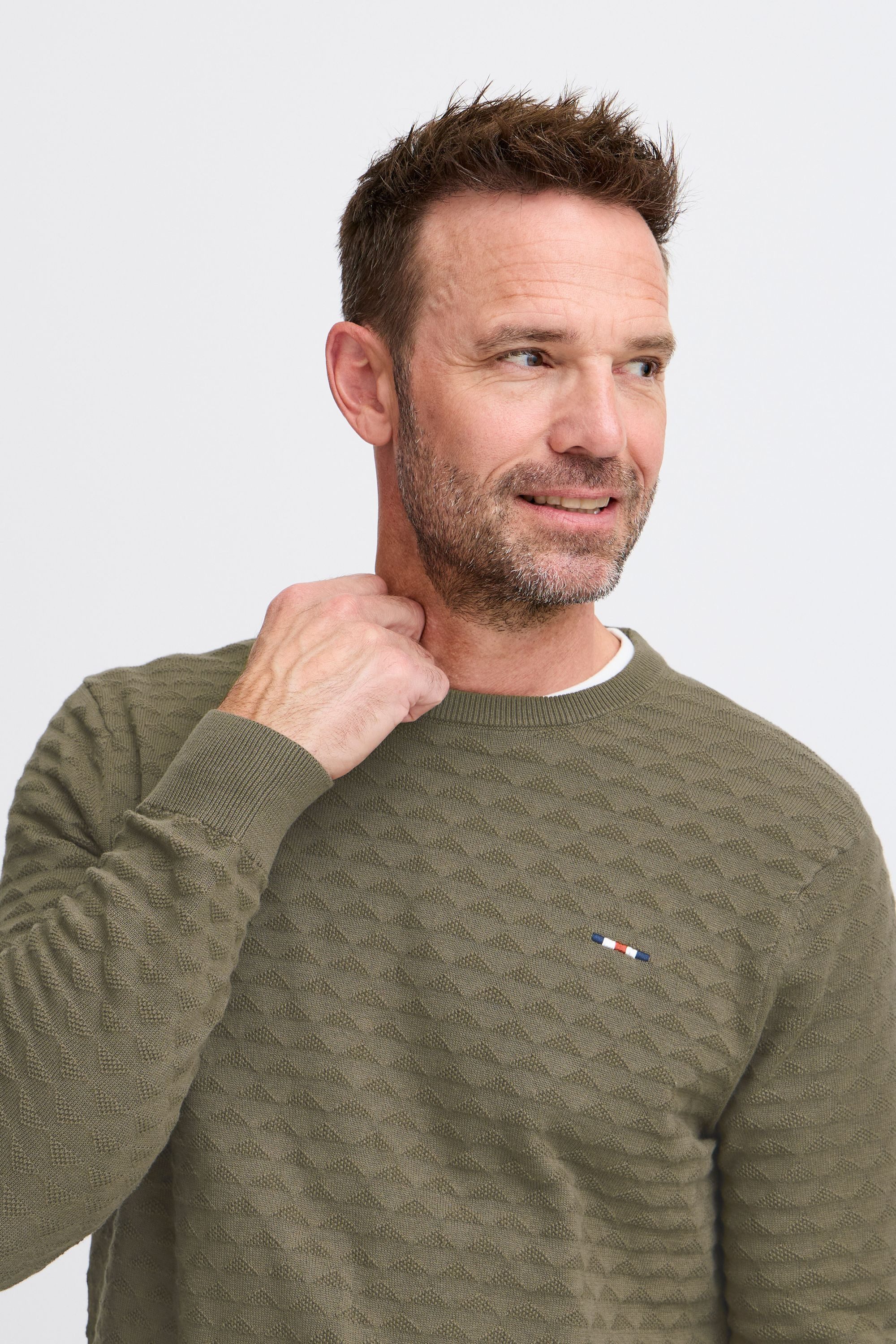 FQ1924 Strickpullover FQKyle Modischer Langarmpullover