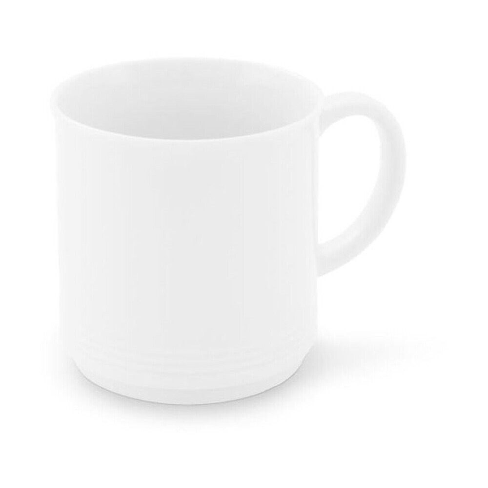 Friesland Porzellan Becher Henkelbecher 0,25 l Jeverland Weiß, Porzellan, Henkelbecher, Ø8cm, Porzellan, Weiß