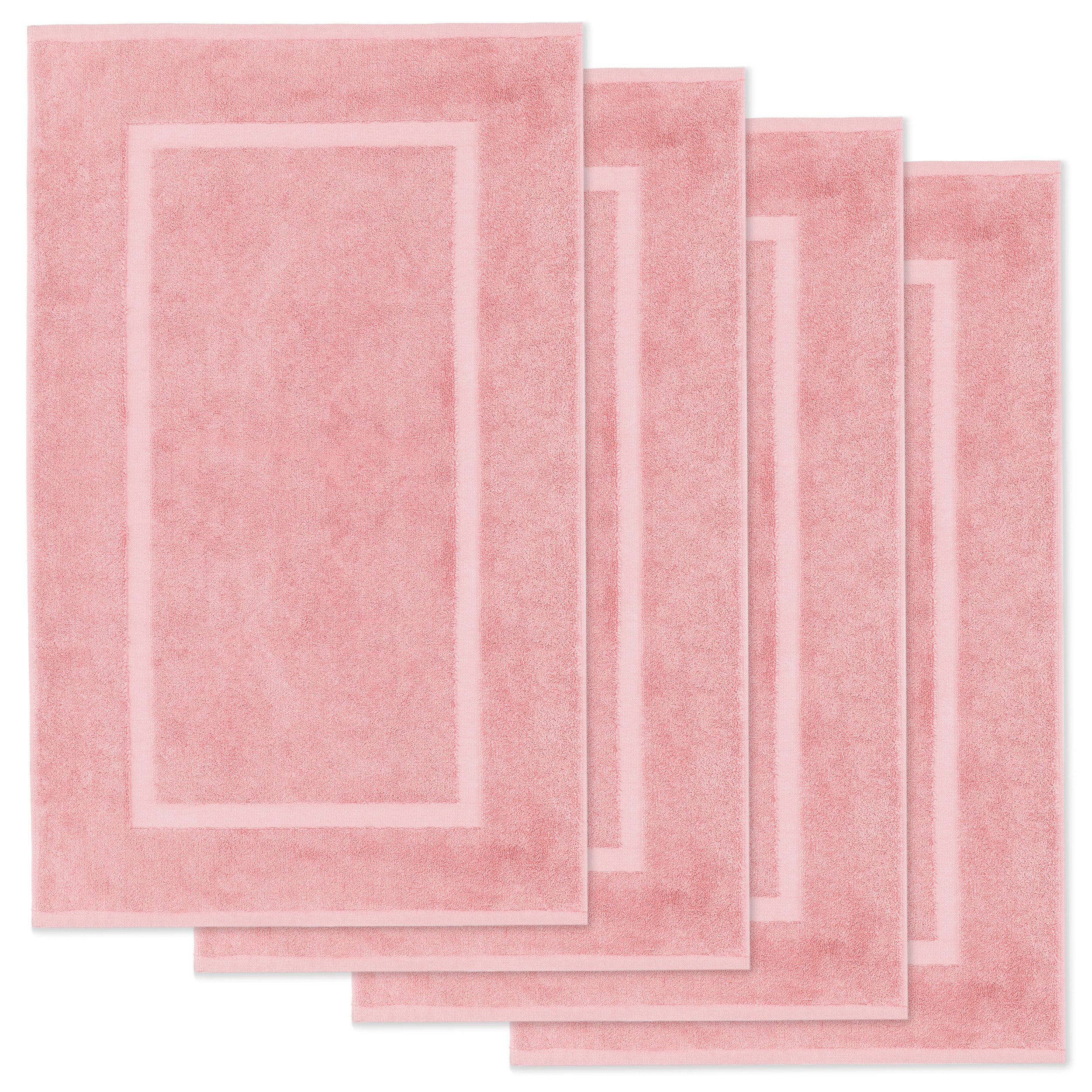 Lavea Badematte 4er Set Elena-Frottierserie 50x80 cm, 100% Baumwolle, 500 g/m² Frottier, weich & saugstark, pflegeleicht