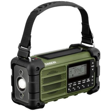 Sangean AM/FM Forest Green AM/FM-RDS/Bluetooth/AUX/ Hand Radio (Solarpanel, spritzwassergeschützt, staubdicht)