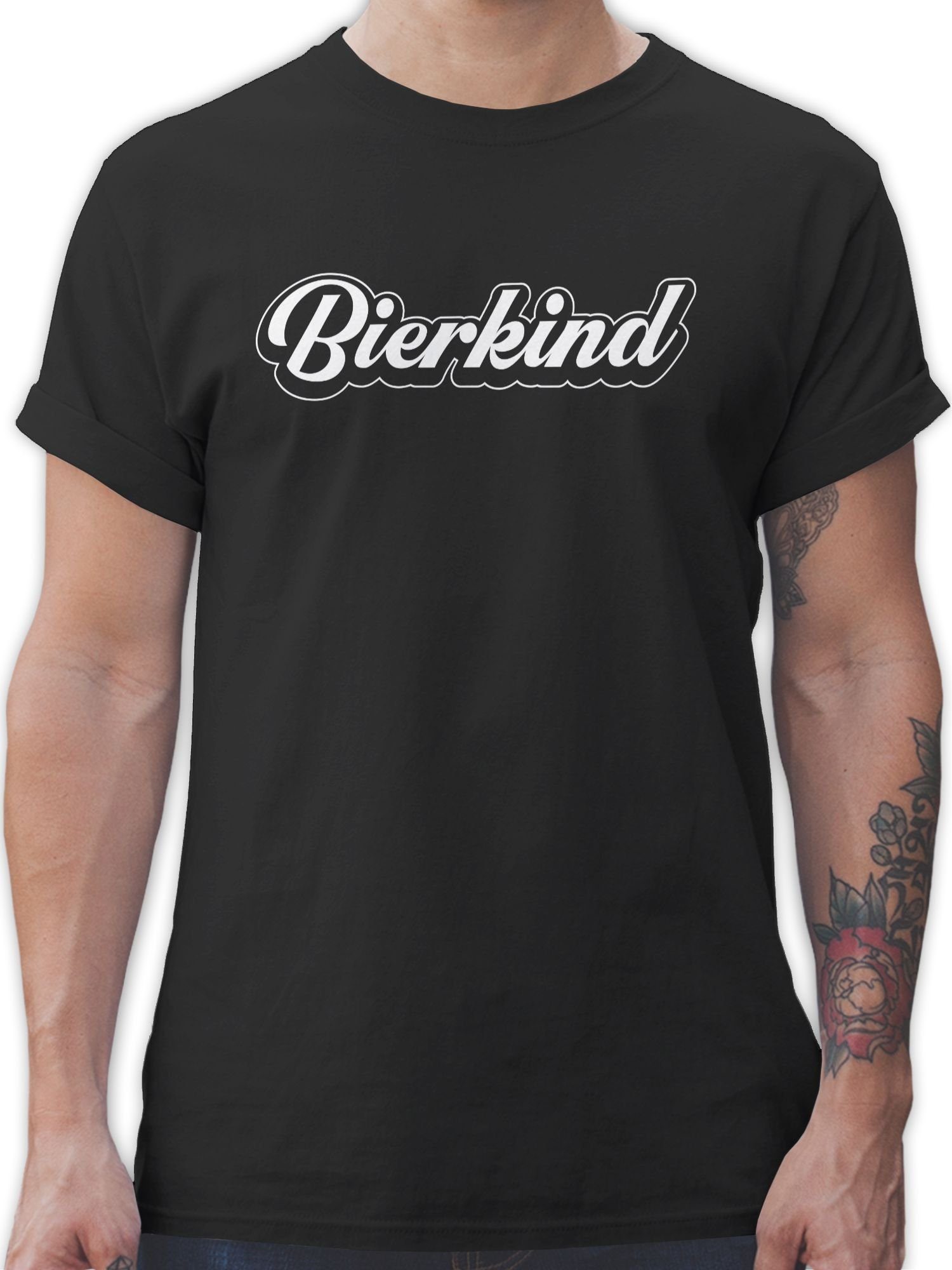 Shirtracer T-Shirt Bierkind Party & Alkohol Herren 01 Schwarz