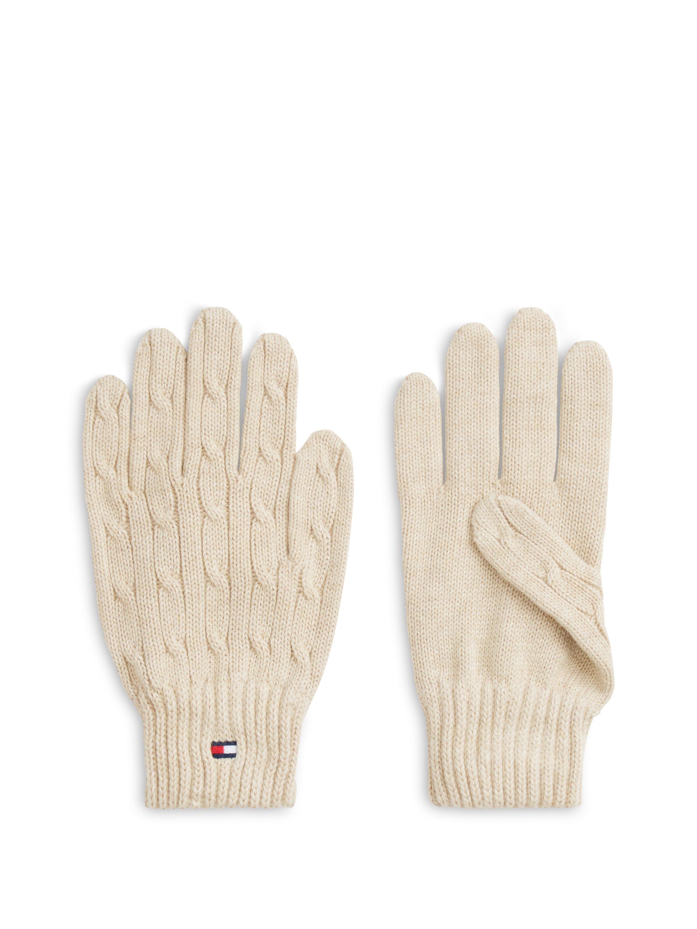 Tommy Hilfiger Strickhandschuhe ESSENTIAL CABLE GLOVES mit Zofmuster, für Kids
