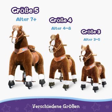 PonyCycle Reitpferd PonyCycle® Modell U Kinder Reiten auf Pferd Spielzeug - Braunes, Größe 4 für 4-8 Jahre, Ux424