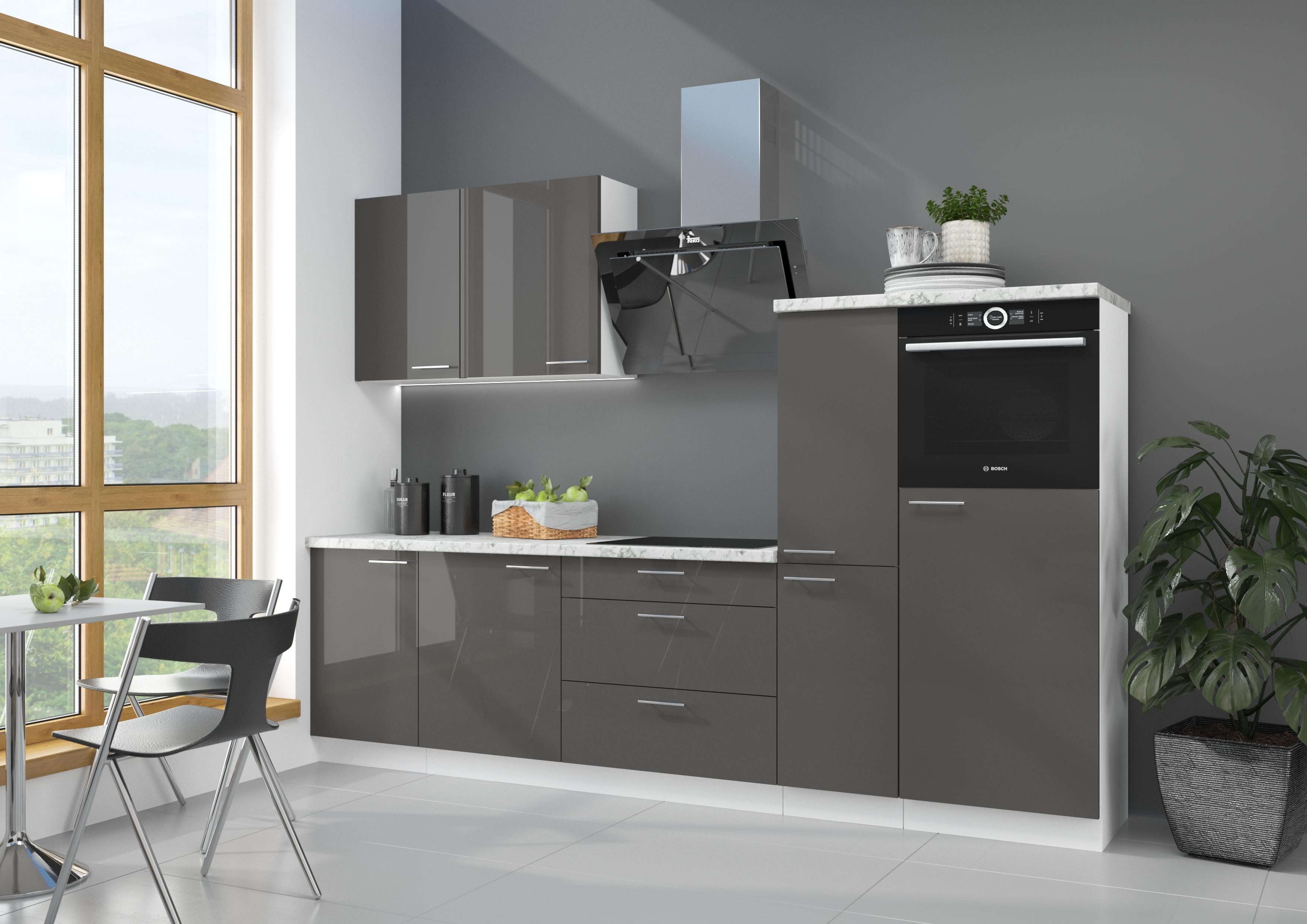 ROYAL24_MARKT Küchenzeile - Zeitgemäßer Stil mit eleganter Ausstrahlung, Moderne Möbel - ausgezeichneter Qualität