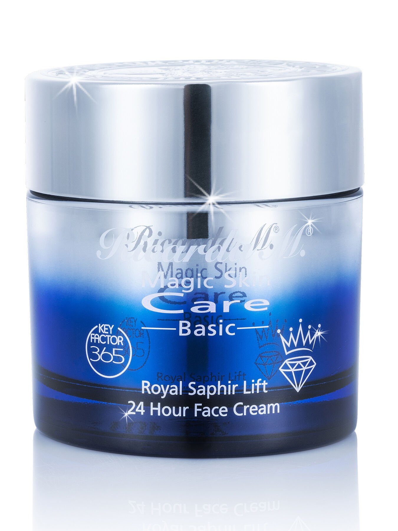 KeyFactor365 Lift 200ml, Hautverjüngung Saphir Anti-Aging-Creme M. Ricarda 24 Cream" Saphir, Royal Anti-Aging-Wirkstoff "MSC + Royal Hour mit Face