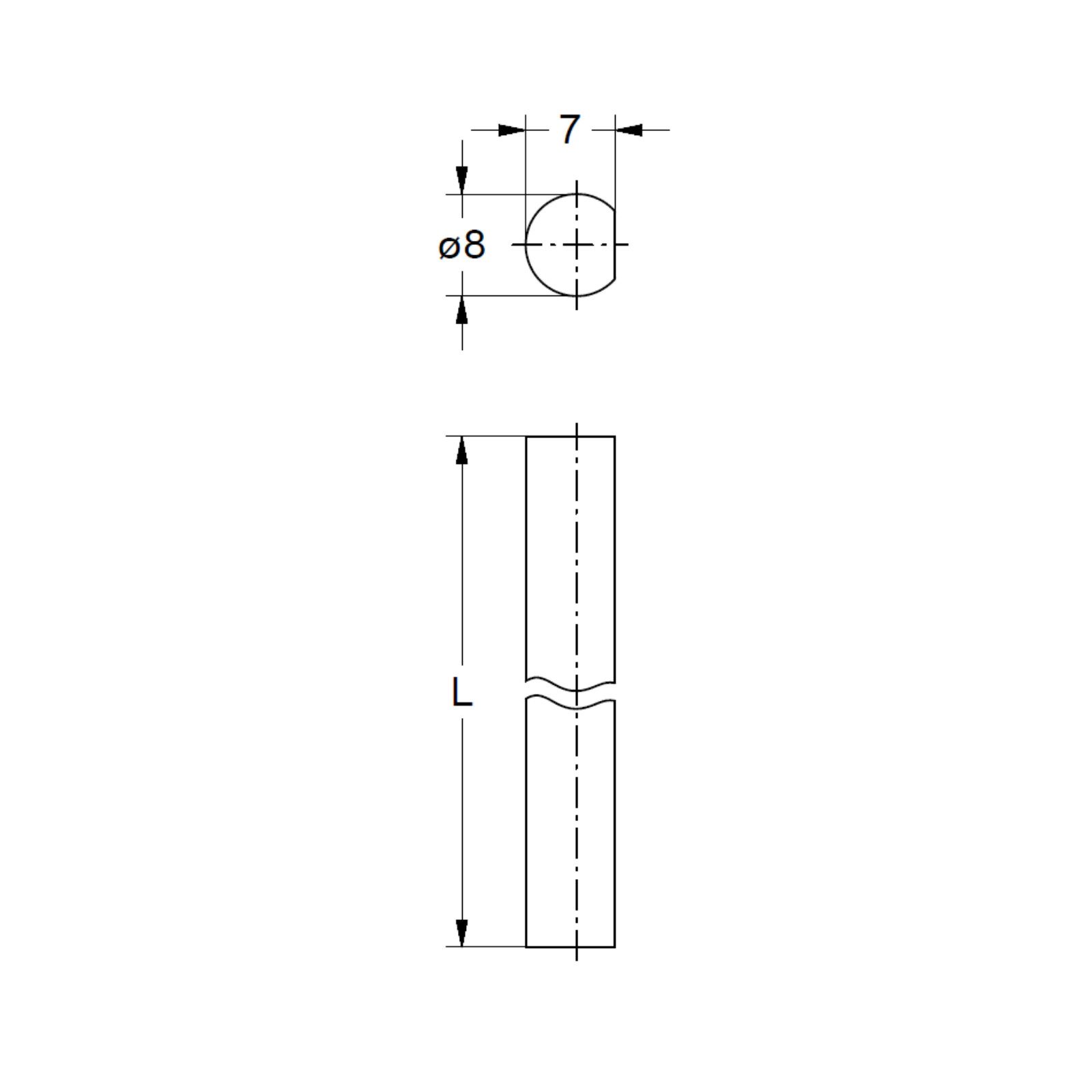 SO-TECH® Möbelbeschlag PZ Aufschraub-Drehstangenschloss Riegelschloss Dornmaß 40 mm (1 St), Drehstange Ø 8 mm