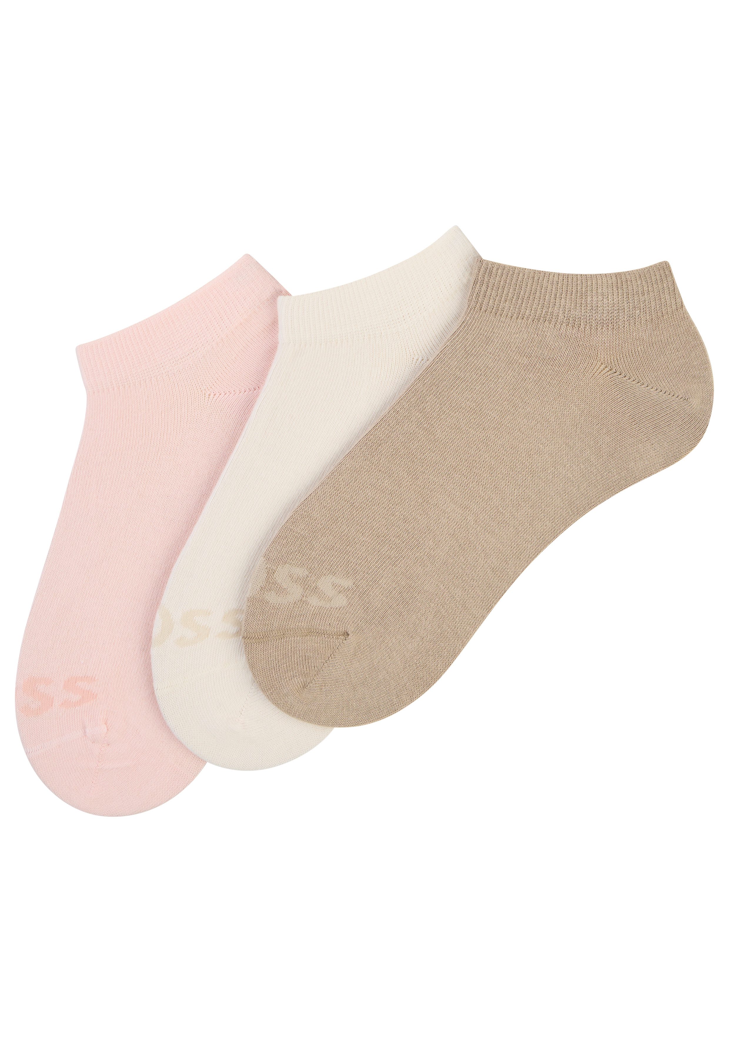BOSS Sneakersocken 3P AS Logo CC W (Packung, 3-Paar, 3er) mit BOSS Logoschriftzug