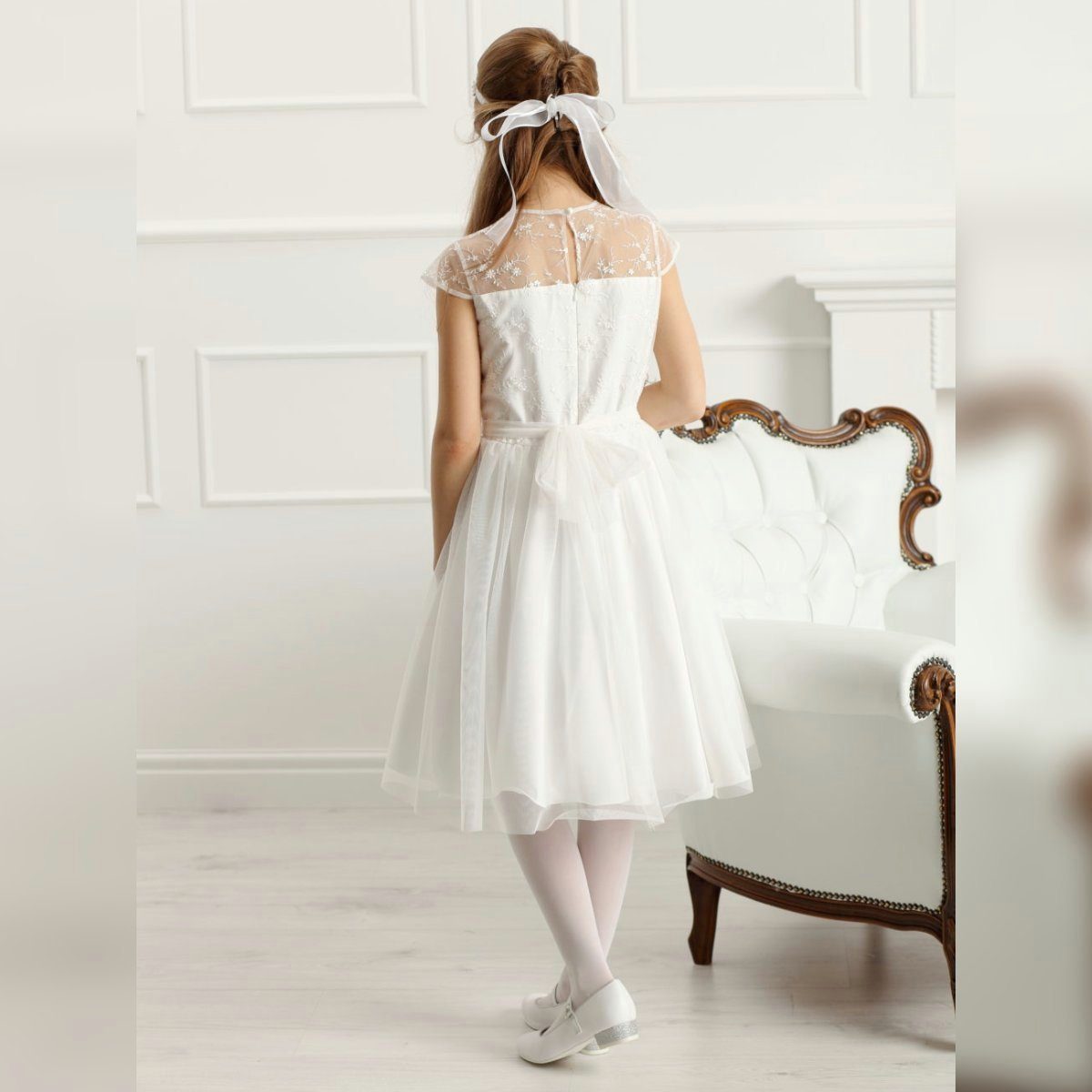 Dalary Partykleid Blumenmädchenkleid Kommunionkleid Dalary DK-115 Ivory