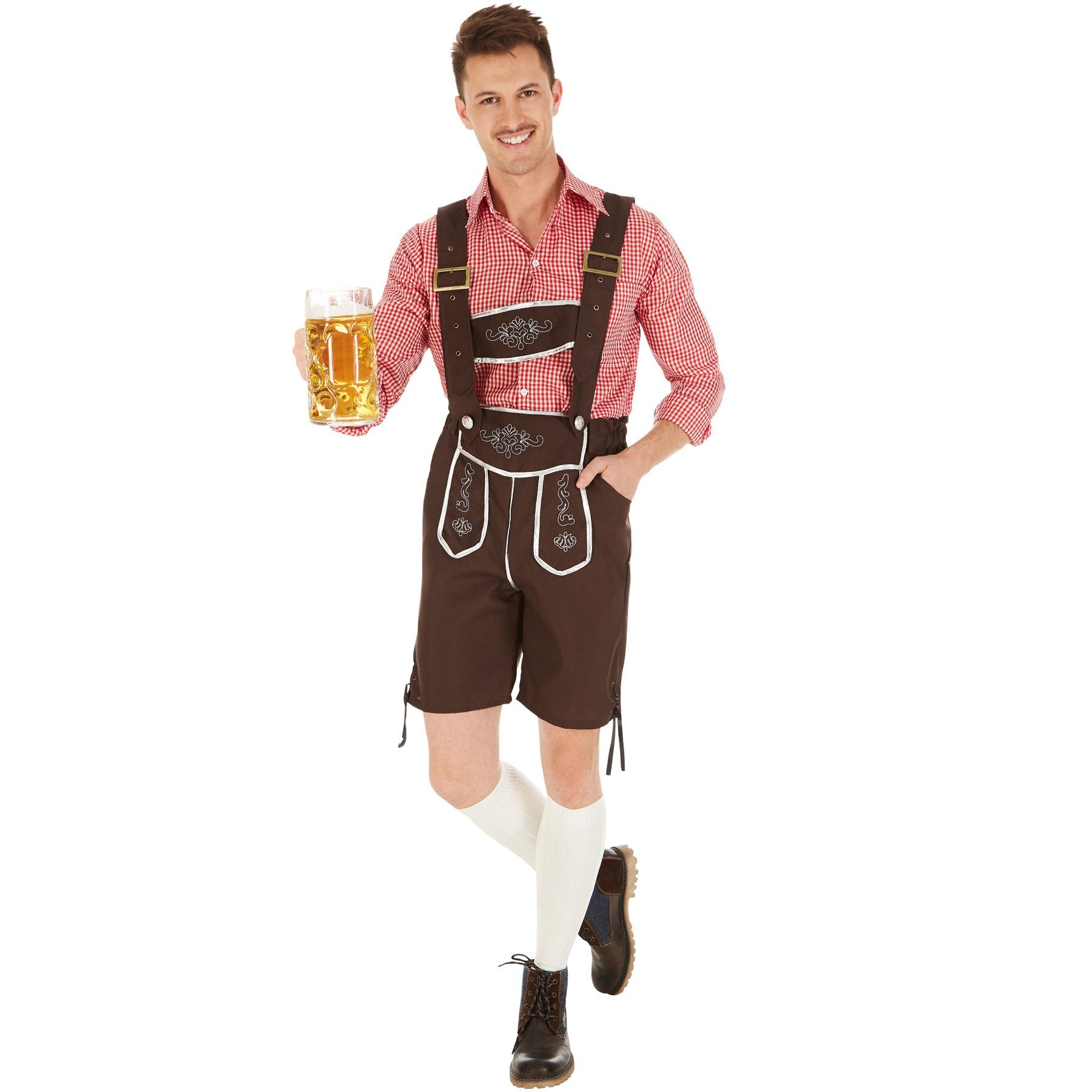 dressforfun Kostüm Herrenkostüm Trachten Set München, Schicke Trachtenhose