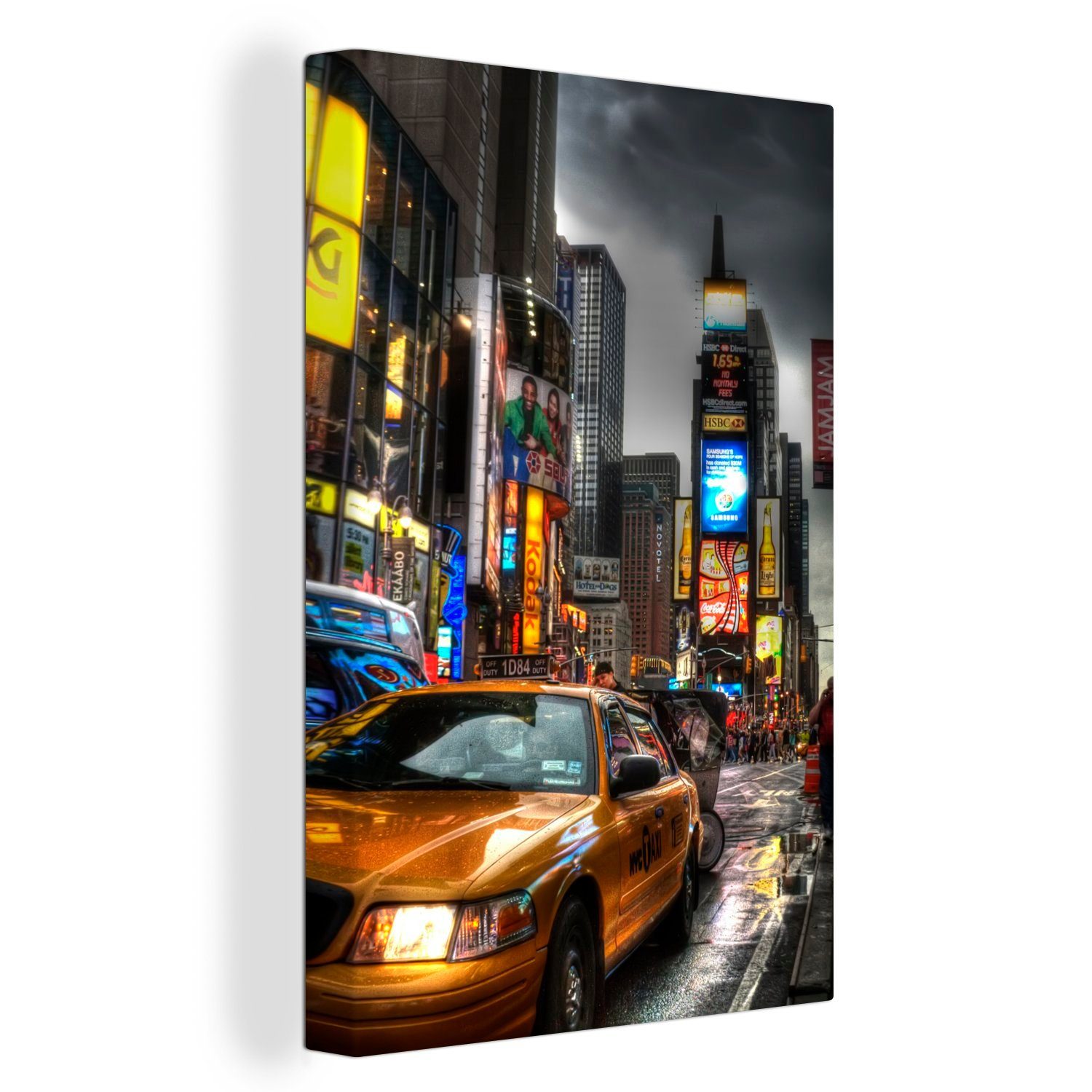 OneMillionCanvasses® Leinwandbild Amerika - New York - Sturm, (1 St), Leinwandbild fertig bespannt inkl. Zackenaufhänger, Gemälde, 20x30 cm