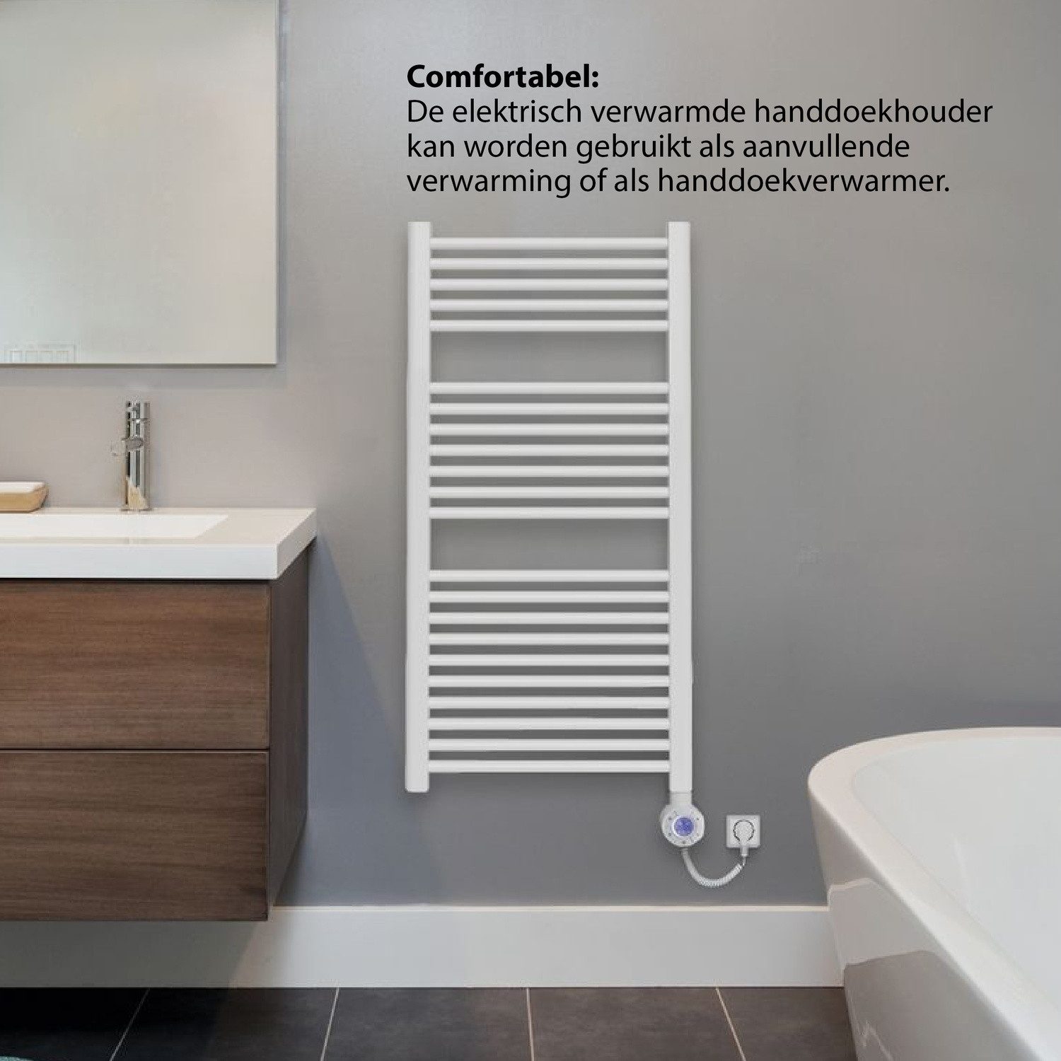 BOSCH Badheizkörper Heat Radiator 4500, mit Handtuchhalterung und integriertem Temperaturregler