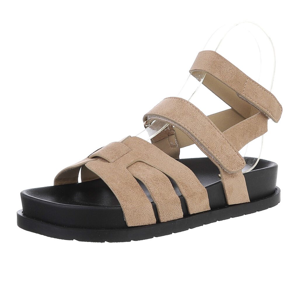 Ital-Design Moderne Damen-Sandalen mit breiten Riemen günstig online kaufen