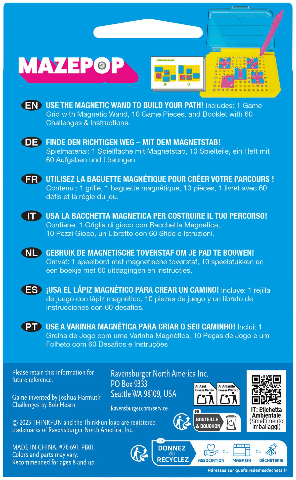 Thinkfun® Spiel MAZEPOP, Logikspiel