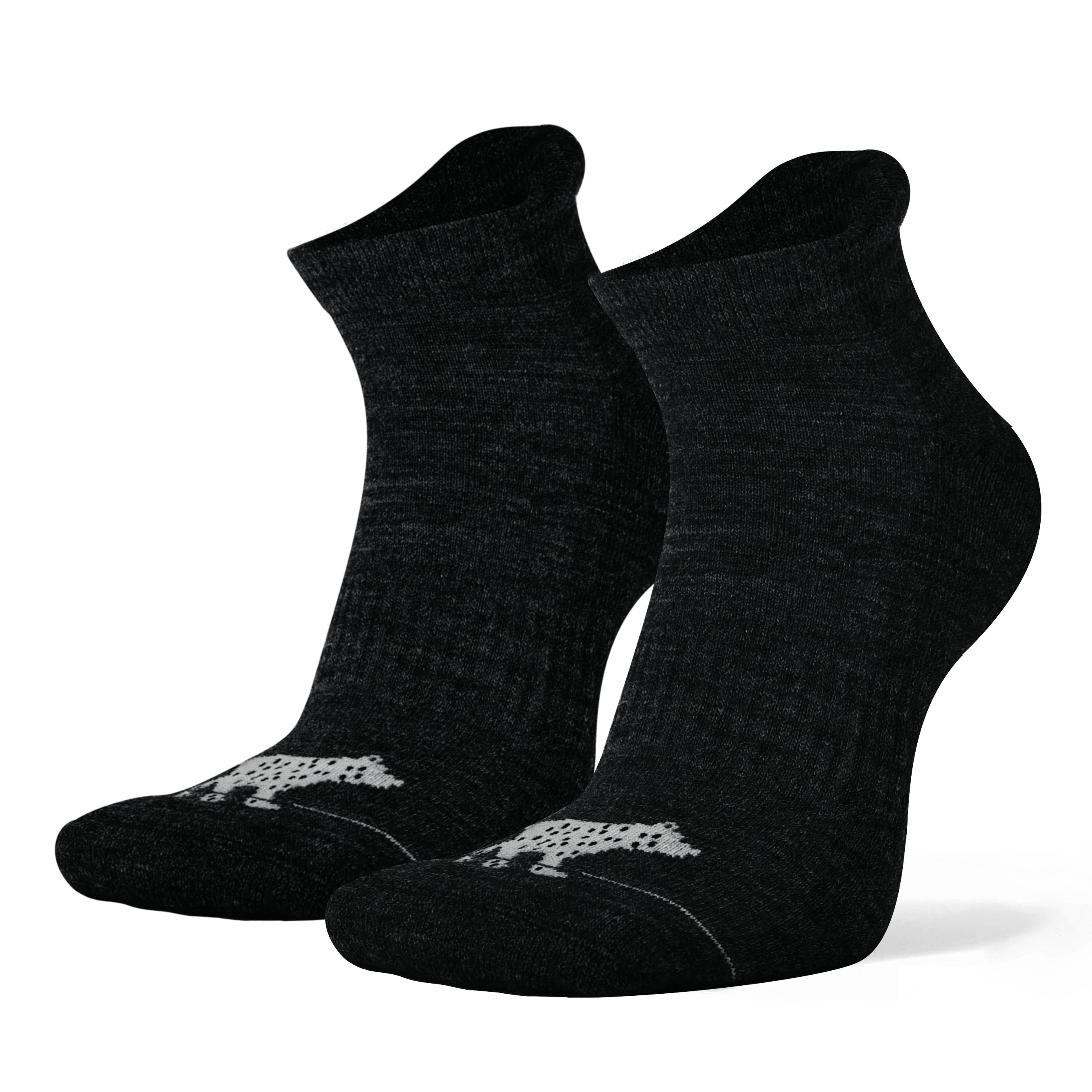 NORDSOX Wandersocken kurz - Merino Wolle für Damen & Herren (2-Paar) Klimaregulierend & gepolsterte Sohle und Färse & weich & atmungsaktiv