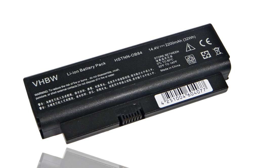 vhbw kompatibel mit HP Business Notebook 2230s Laptop-Akku Li-Ion 2200 mAh (14,4 V)
