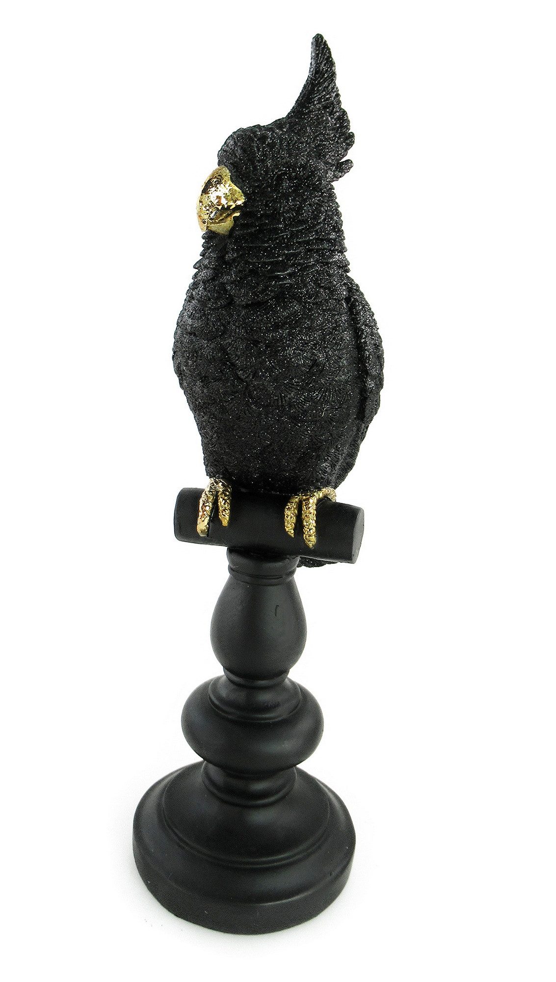 Kaufhaus le petit Tierfigur Deko Kakadu Papagei Sittich Wellensittich Vogel Eule Figur Skulptur, Dekofigur Dekoskulptur Dekoobjekt aus Polyresin (Kunststein)