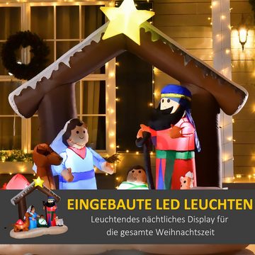 HOMCOM Weihnachtsfigur Aufblasbarer Weihnachtsbogen mit LED-Beleuchtung