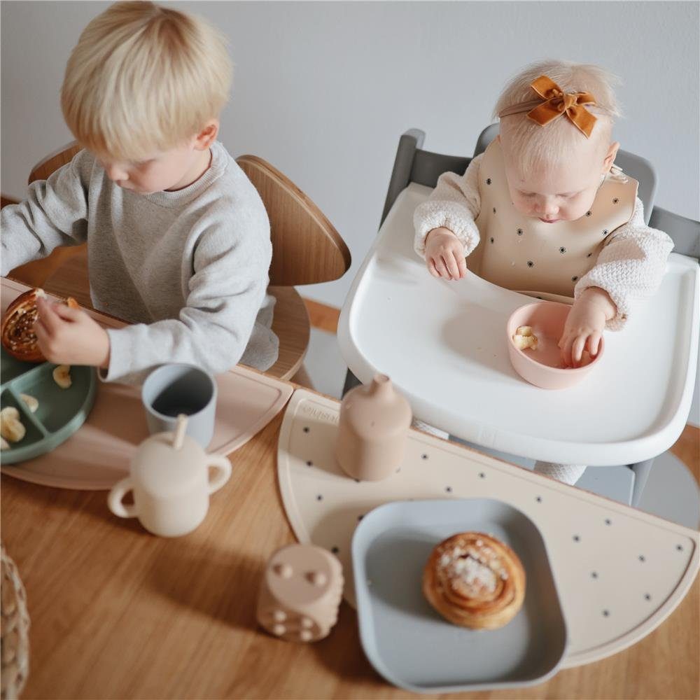 Mushie Platzset Whales, aus Silikon, abwaschbar, für Kinder, Walmotiv