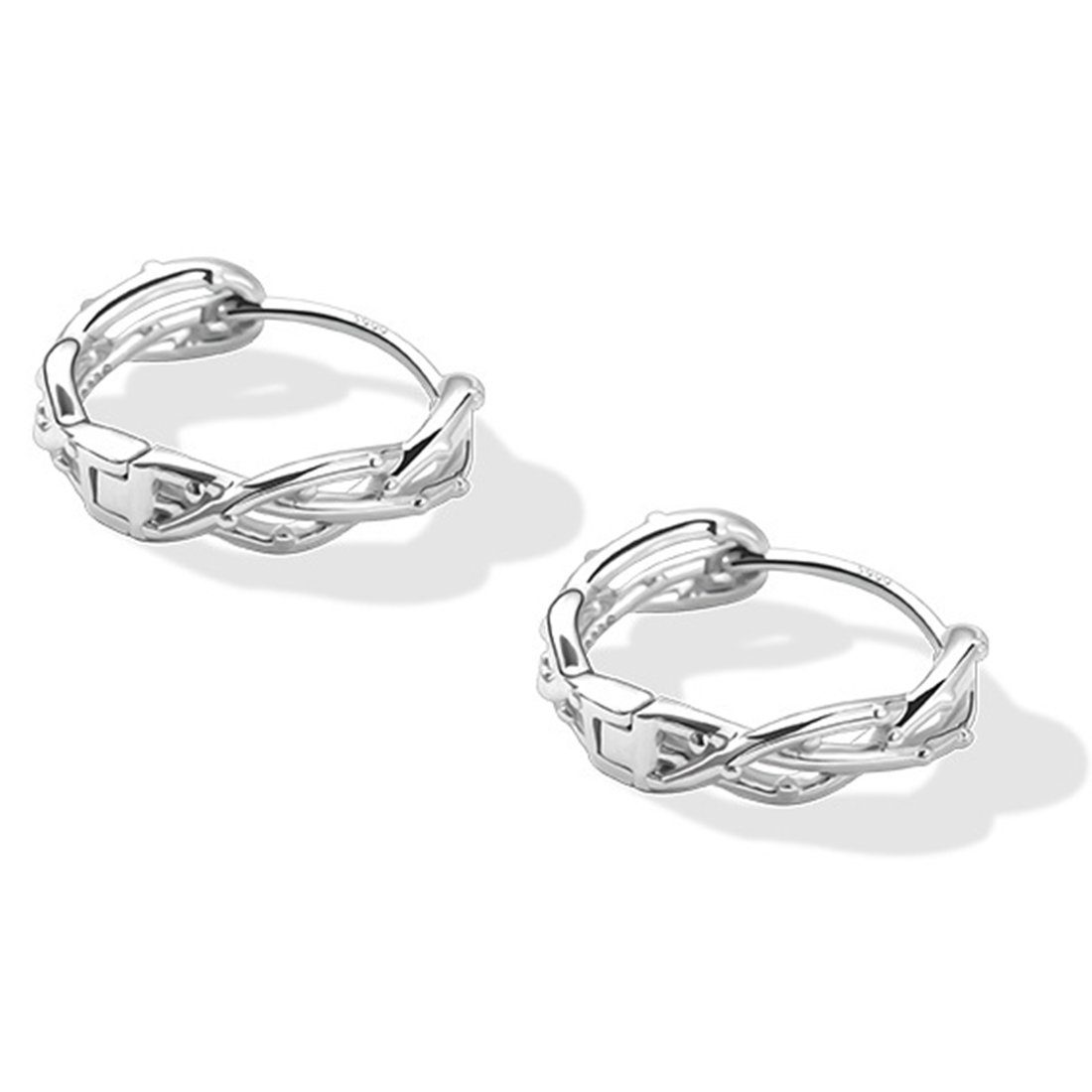 Haiaveng Paar Ohrhänger Dornen ohrringe für Damen, runde Ohrringe, s999 Silber-Ohrringe mit Ohrclips