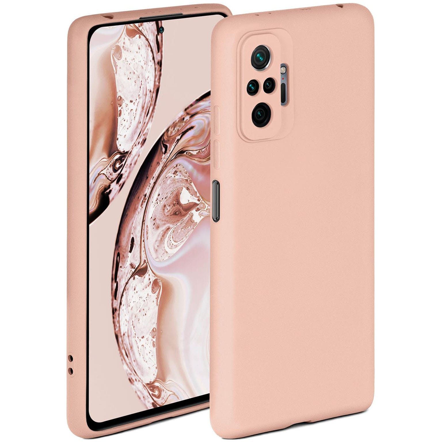 ONEFLOW Handyhülle für Redmi Note 10 Pro Hülle Silikon Soft Case Rose Rosa 6,67 Zoll, Silikonhülle Cover Dünn Handytasche TPU Schutzhülle mit Kameraschutz