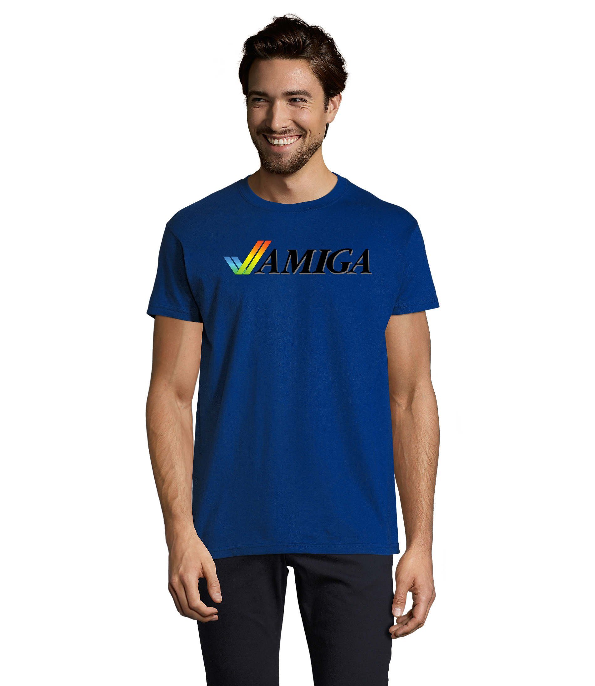 Blondie & Brownie T-Shirt Herren Amiga Spiele Konsole Atari Commodore Nintendo Blau | T-Shirts
