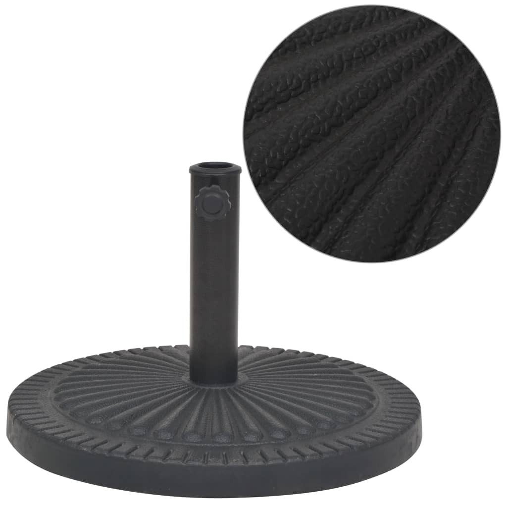 vidaXL Schirmhalter Sonnenschirmständer Harz Rund Schwarz 14 kg, 1 tlg.