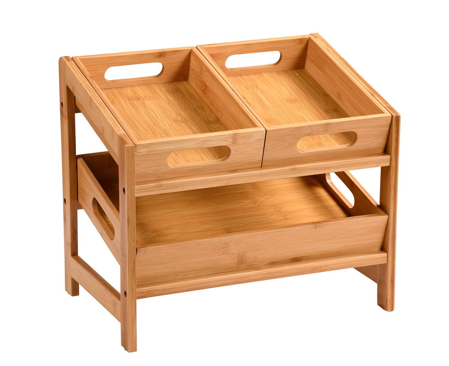 KESPER® Küchenregal Aufbewahrungsregal Obstkiste mit 3 Tabletts Küchen-Kist günstig online kaufen