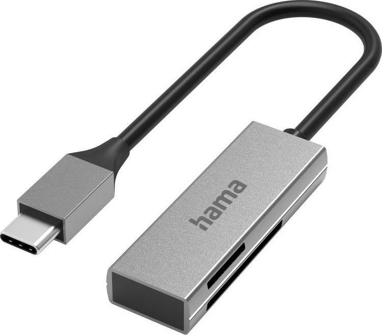 Hama RFID-Kartenleser Hama USB-Kartenleser, USB-C, USB 3.0, SD/microSD Alu