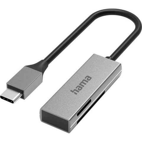 Hama RFID-Kartenleser Hama USB-Kartenleser, USB-C, USB 3.0, SD/microSD Alu