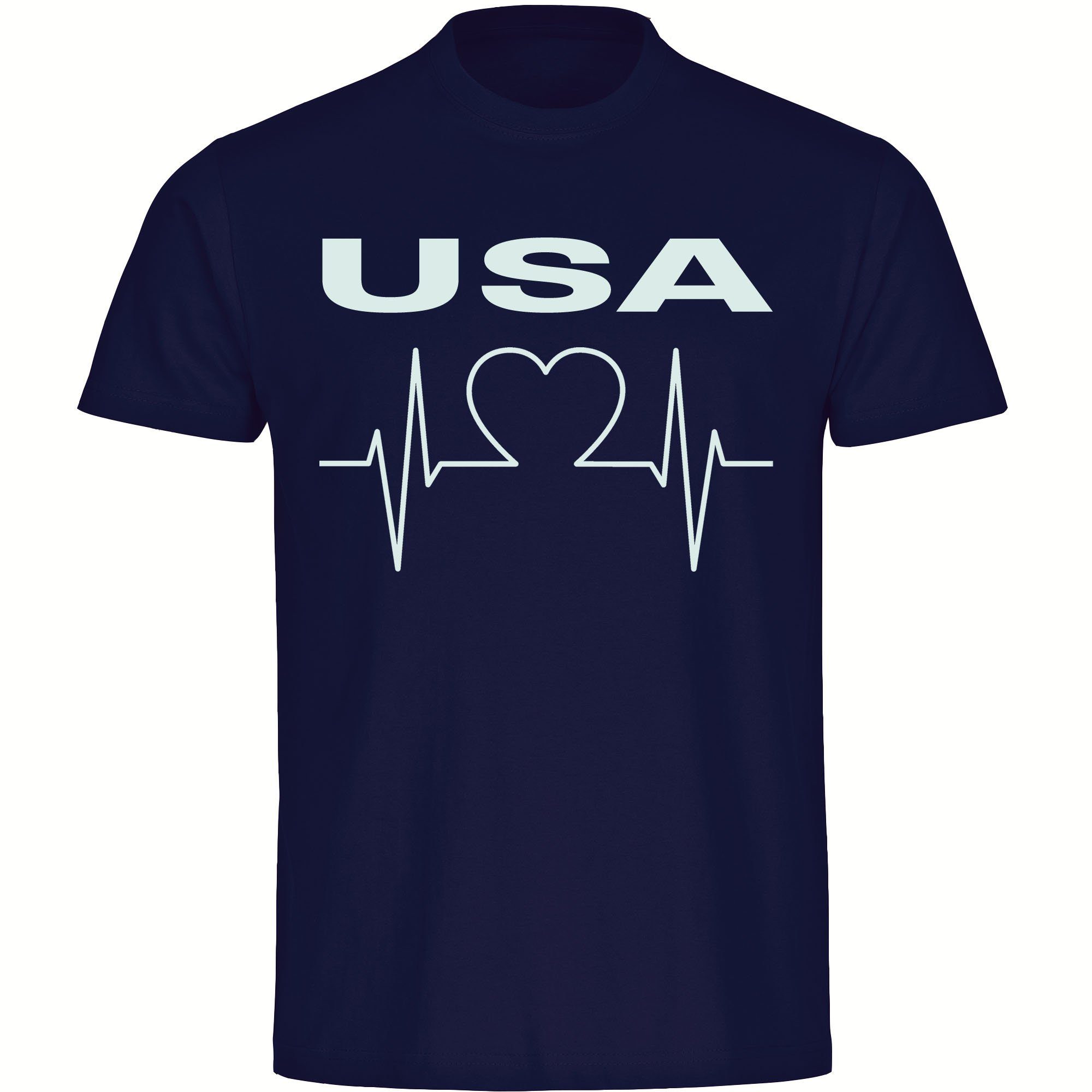 T-Shirt Herren USA - Herzschlag - Männer