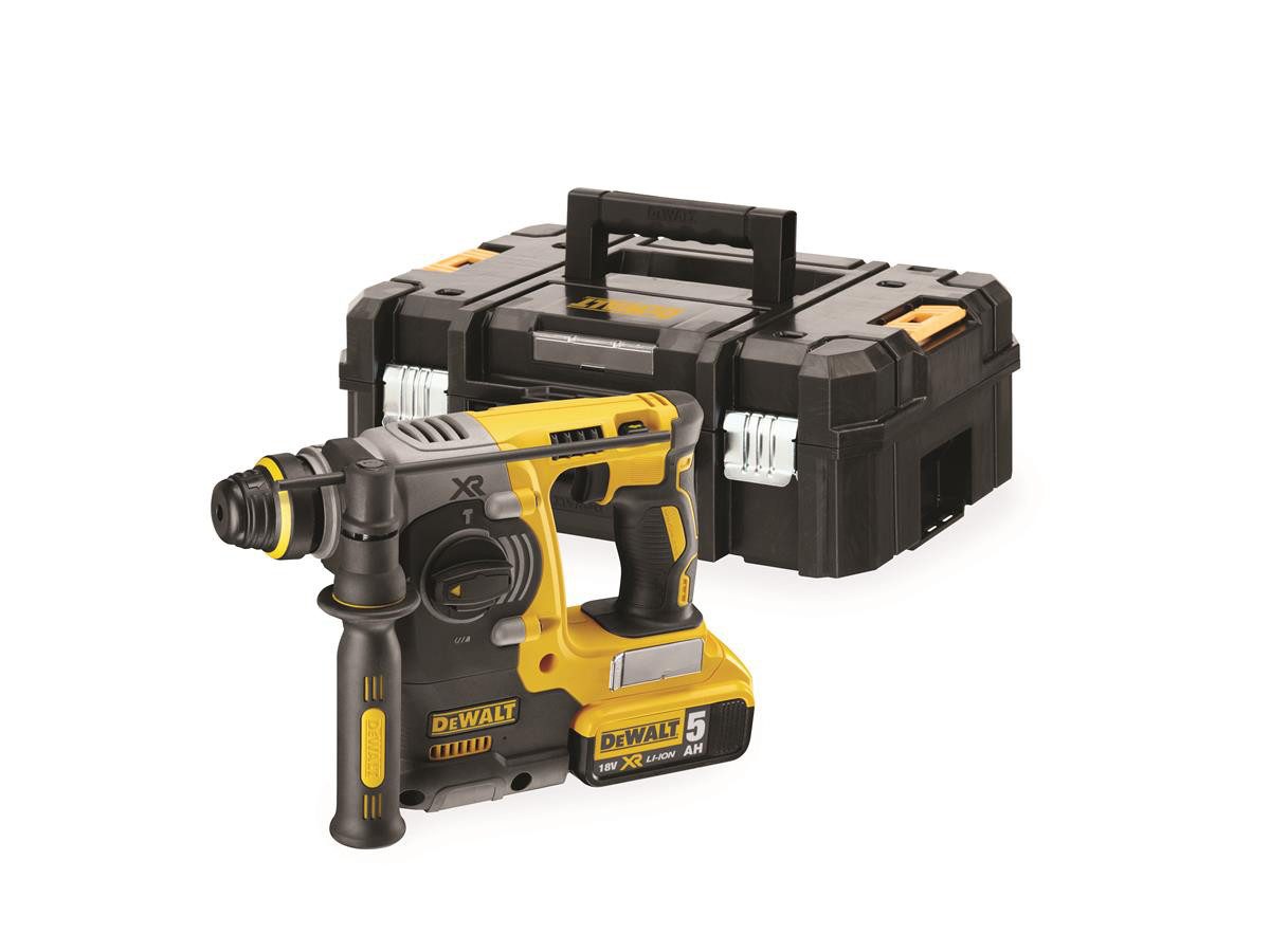 DeWalt Akku-Kombibohrhammer 18V / 5,0Ah, 18 V, max. 1100 U/min, inkl. 2 Akkus & Schnellladegerät