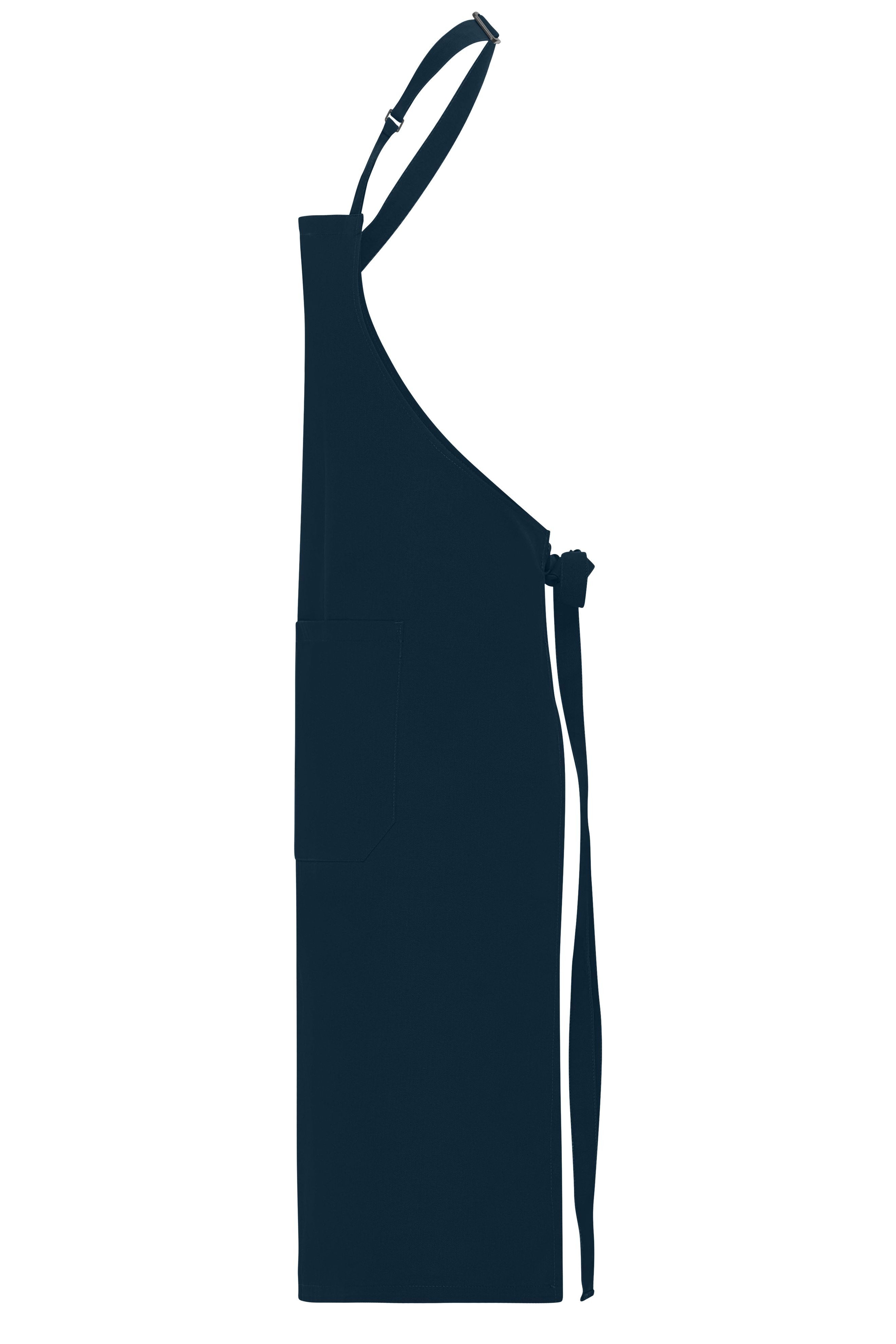 Daiber Kochschürze Klassische Latzschürze zweigeteilte Tasche Mischgewebe ⚥ navy, (1-tlg), robustes Mischgewebe, mit Nackenband, zweigeteilte Tasche