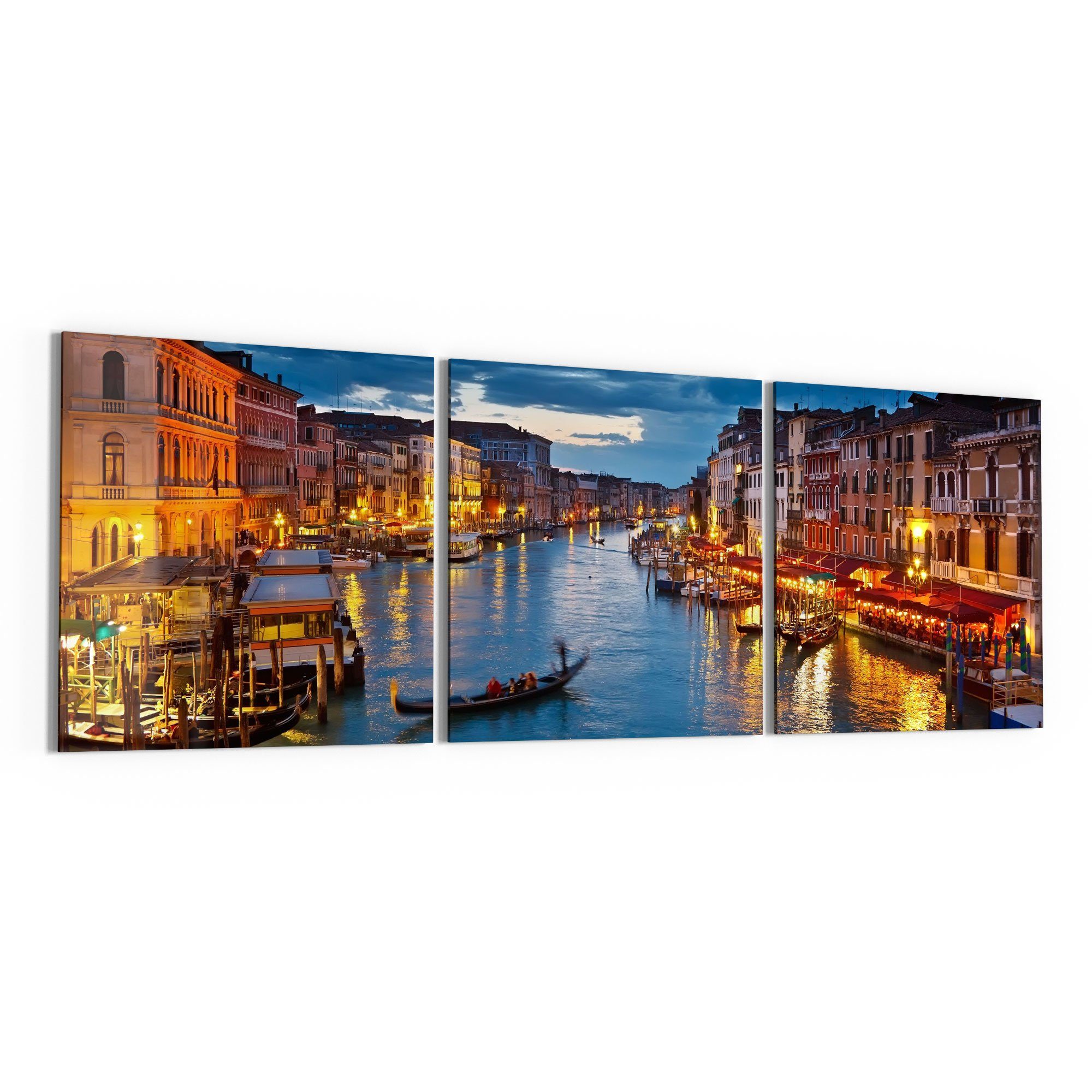 DEQORI Glasbild 'Venedigs Canal Grande', 'Venedigs Canal Grande', Glas Wandbild Bild schwebend modern
