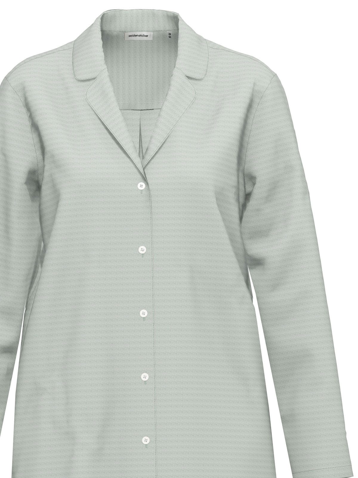 Seidensticker schwarze Rose Nachthemd Damen Nachthemd lang (Stück, 1-tlg) Hautfreundlich, durchgängige Knopfleiste, comfort fit, Uni, Modal