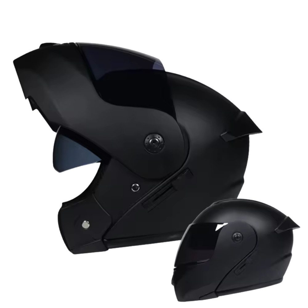 Athlix Motorradhelm Flip-Up Motorrad Helm DUAL-LENS Helm Erwachsene Fahrrad, Integriertes Doppelvisier, Leichter Tragekomfort