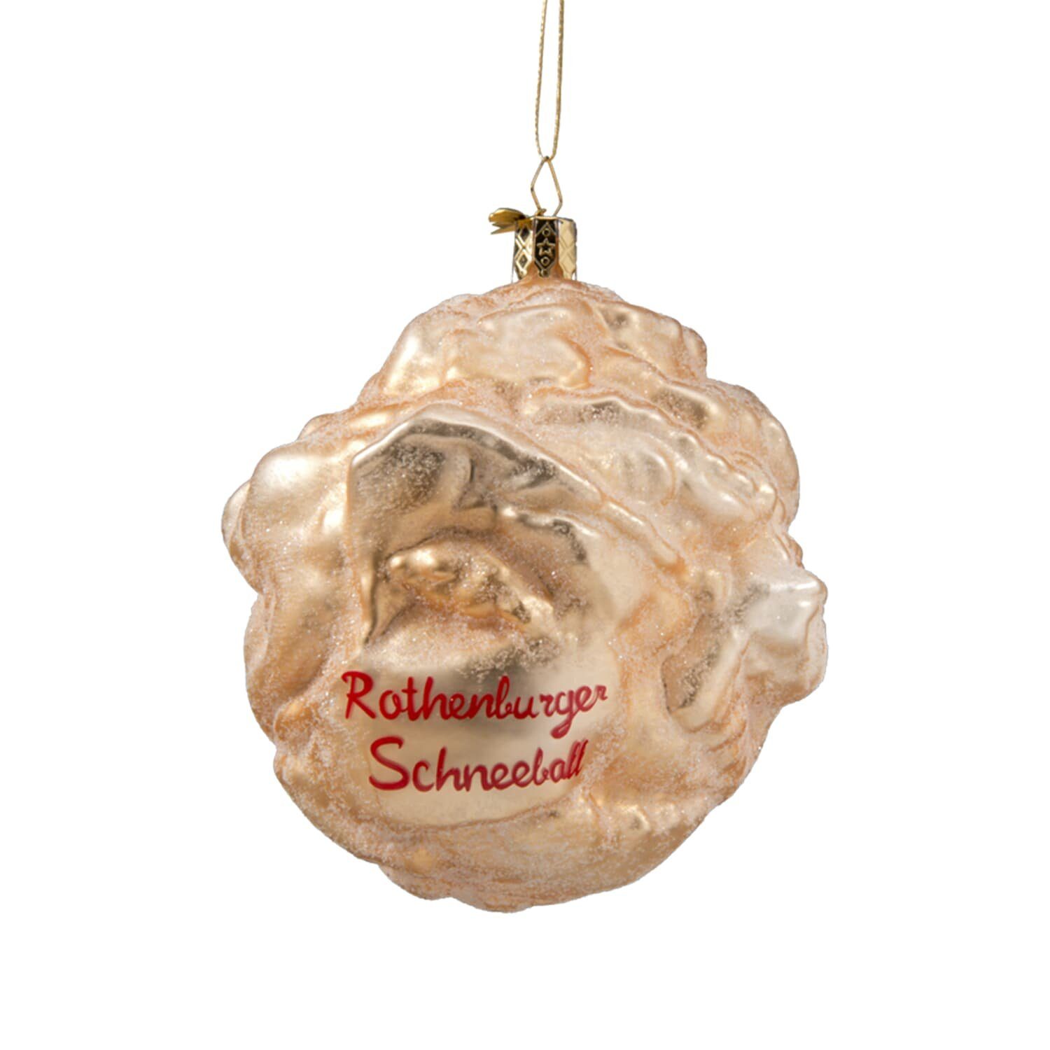 Rothenburger Glasbaumbehang Käthe Schneeballen Christbaumschmuck Wohlfahrt