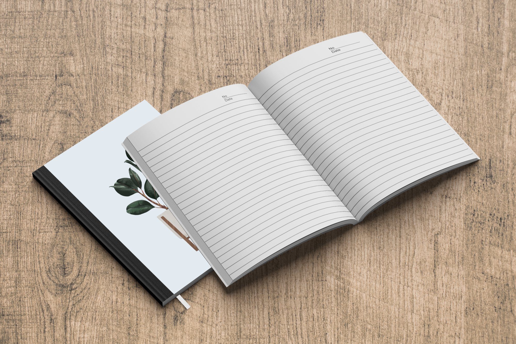 MuchoWow Notizbuch Zimmerpflanzen - Tagebuch, Seiten, A5, Pastell Notizheft, Journal, Merkzettel, - Haushaltsbuch 98 Holz