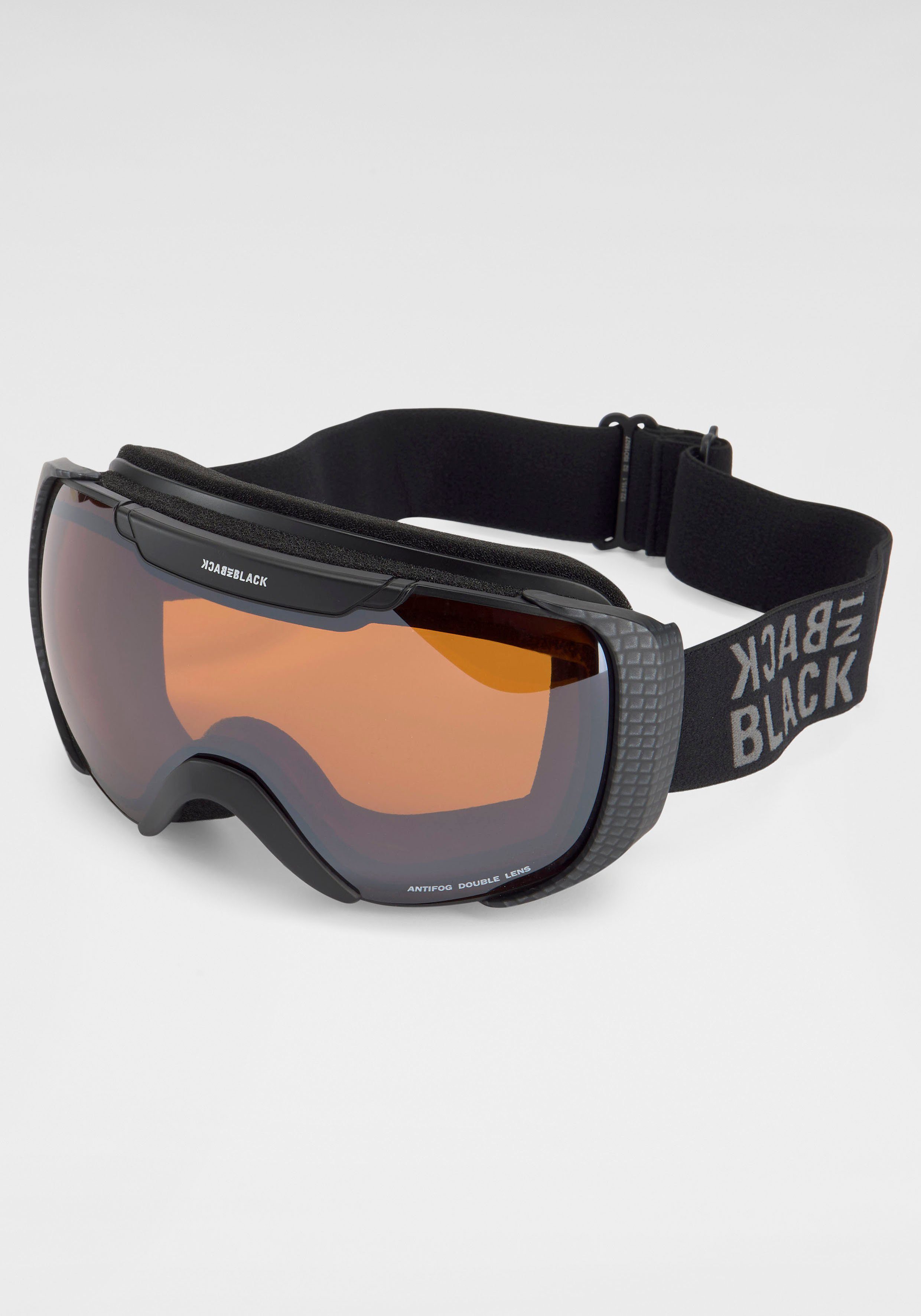 BACK IN BLACK Eyewear Skibrille, mit Logo auf dem Band, Logo auf dem  elastischen Band