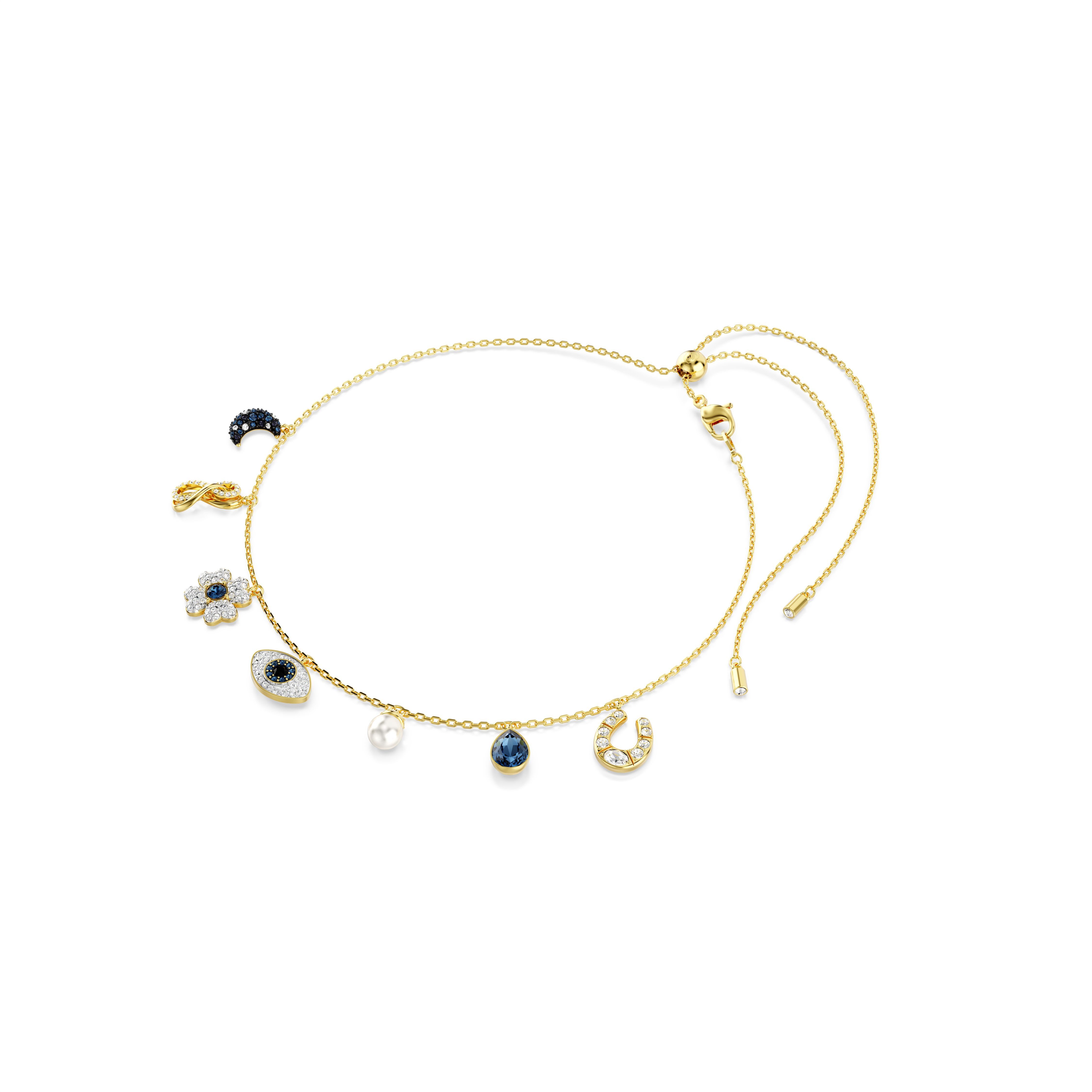 Swarovski Goldkette blau...