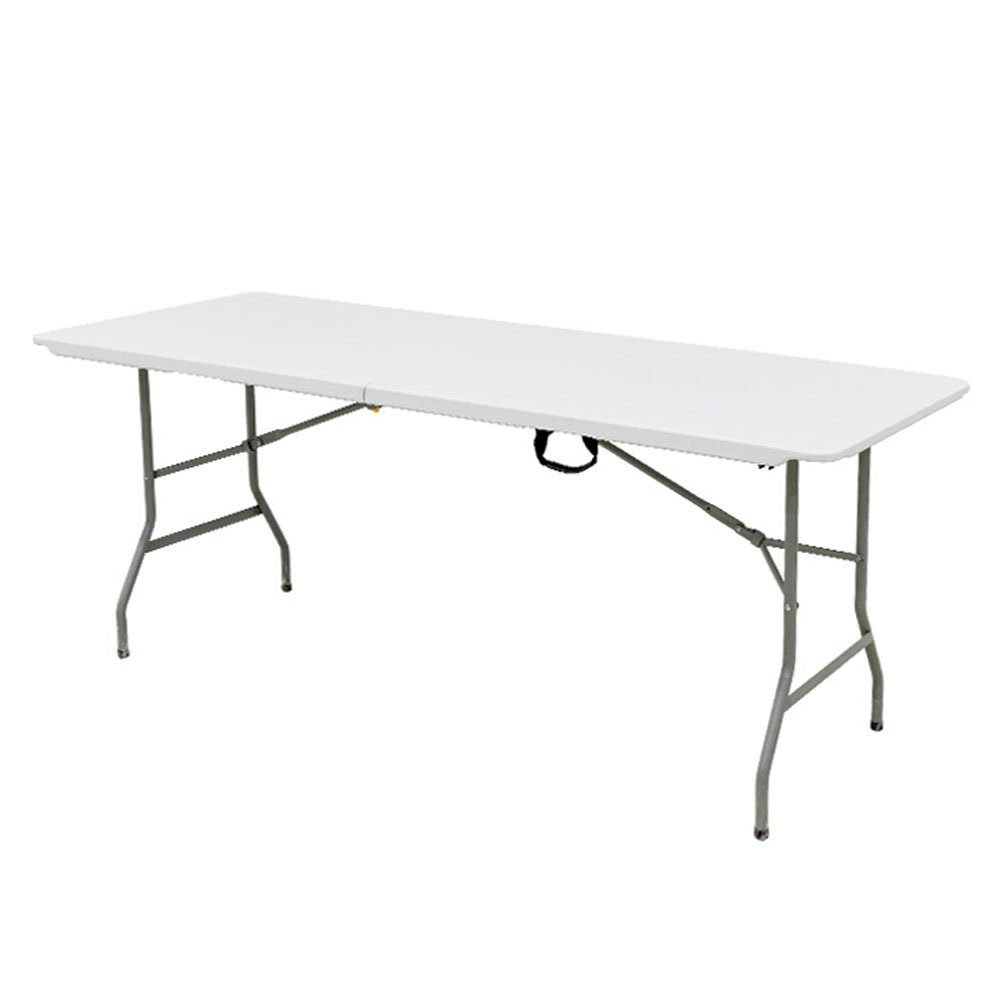 SVITA Bierzeltgarnitur Buffettisch mit Bänken weiß 180cm (3er Set), (Set, 3-tlg., Tisch mit 2 Bänken 3-tlg), Tragbar, klappbar, pflegeleicht